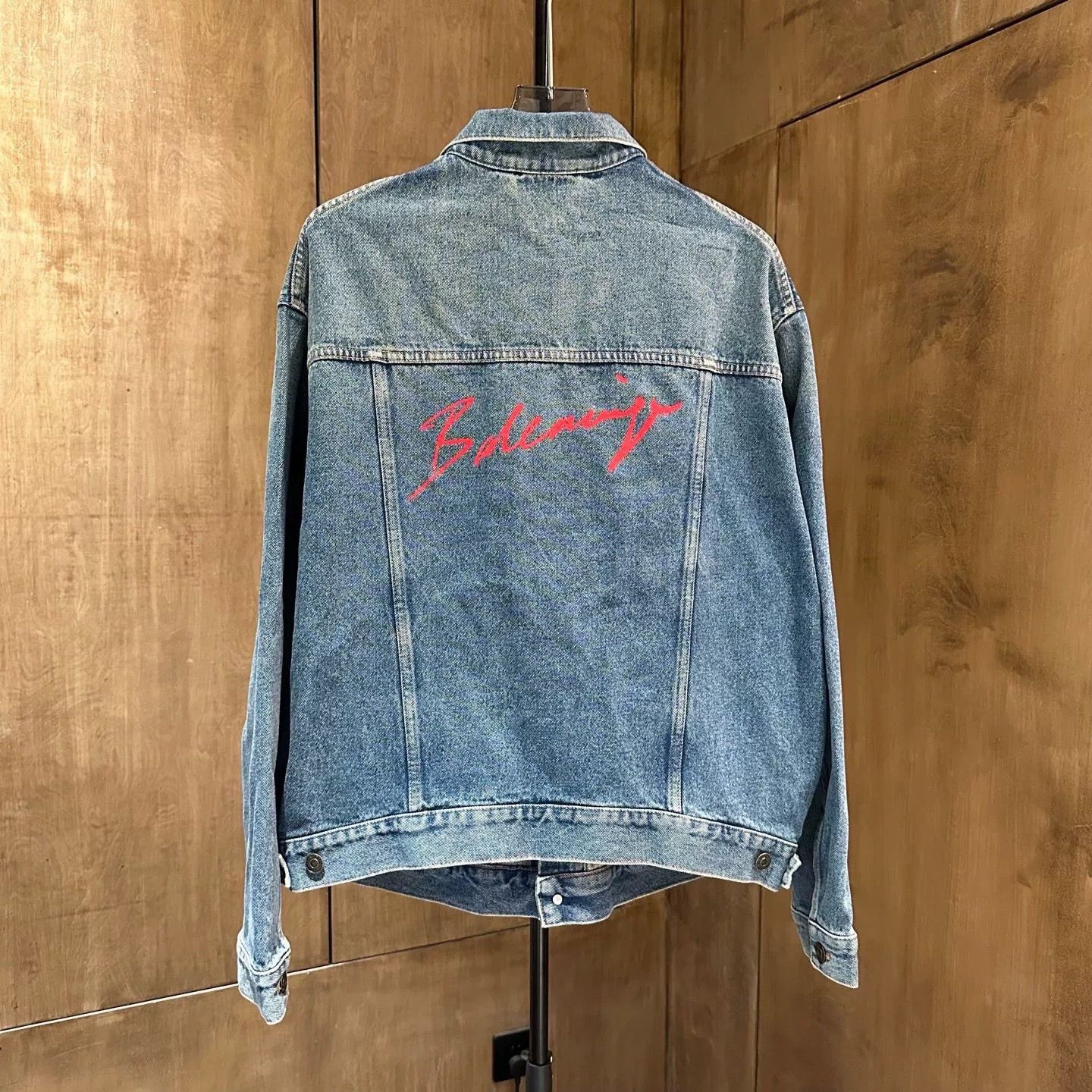 Balenciaga Balenciaga Distressed Blue Denim Jacket Size US M / EU 48-50 / 2 - 2 Thumbnail