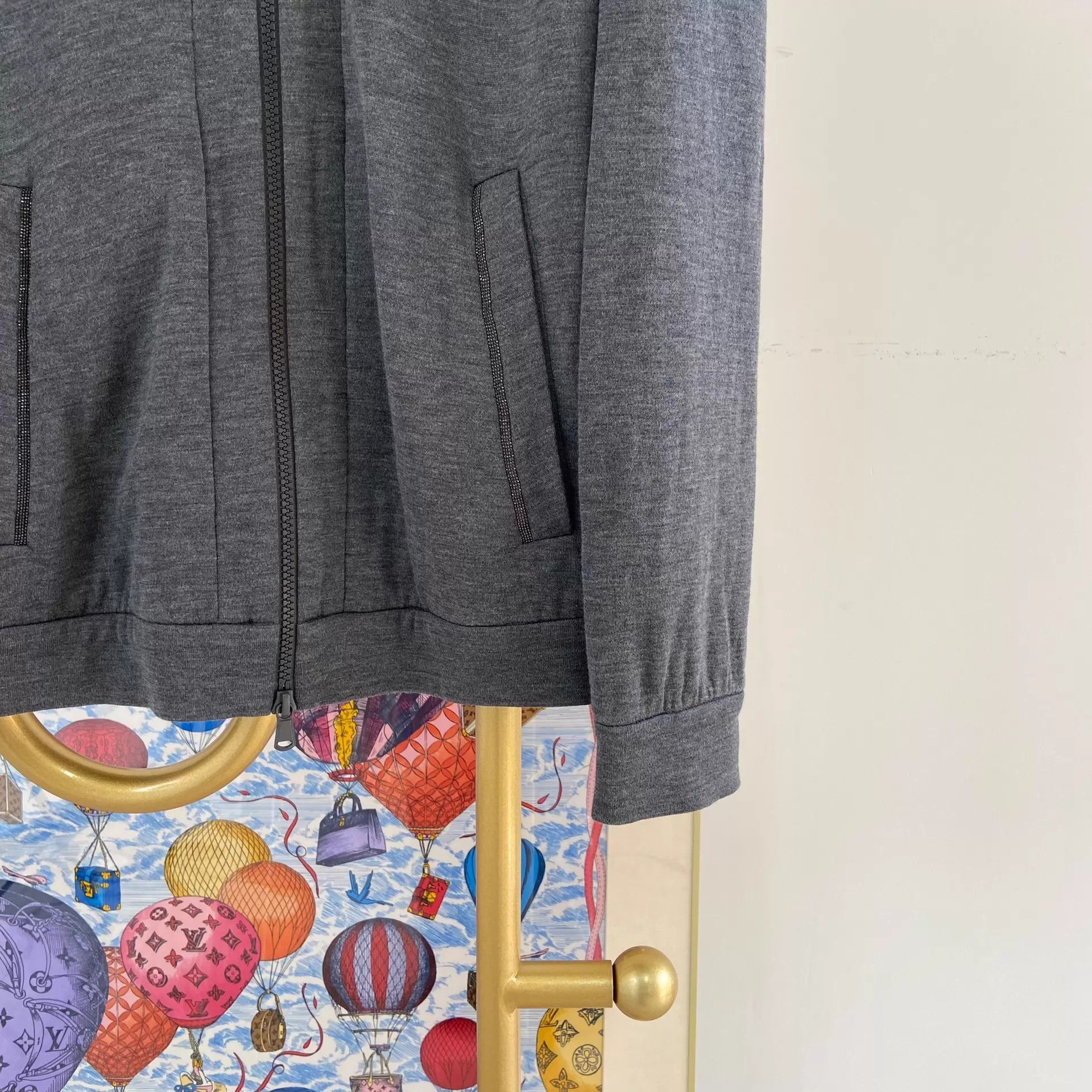 Brunello Cucinelli Gray Zip-Up Hoodie - XS Size US XS / EU 42 / 0 - 2 Thumbnail