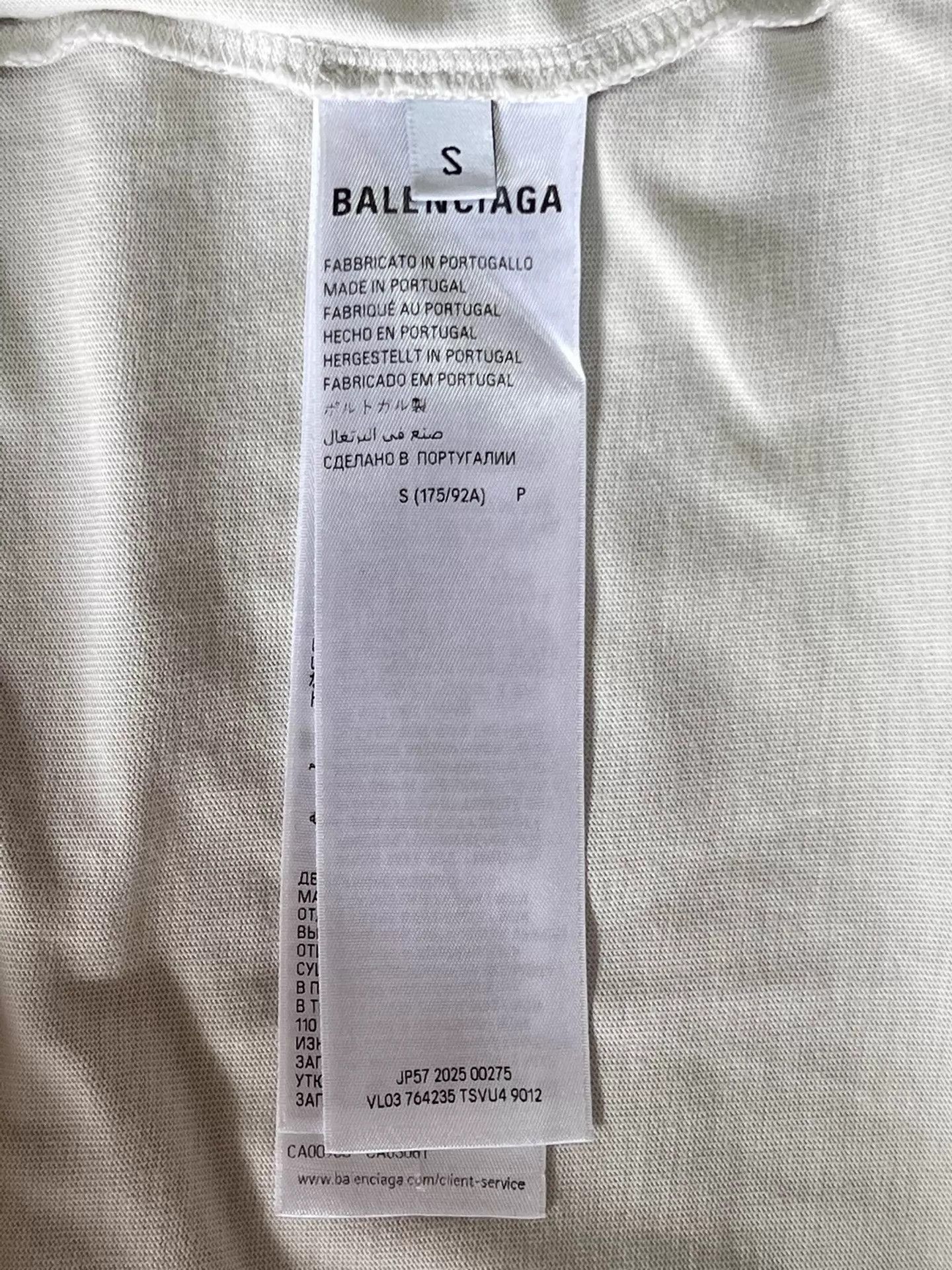 Balenciaga White Short-Sleeve Crewneck Shirt - Size S Size US S / EU 44-46 / 1 - 4 Thumbnail