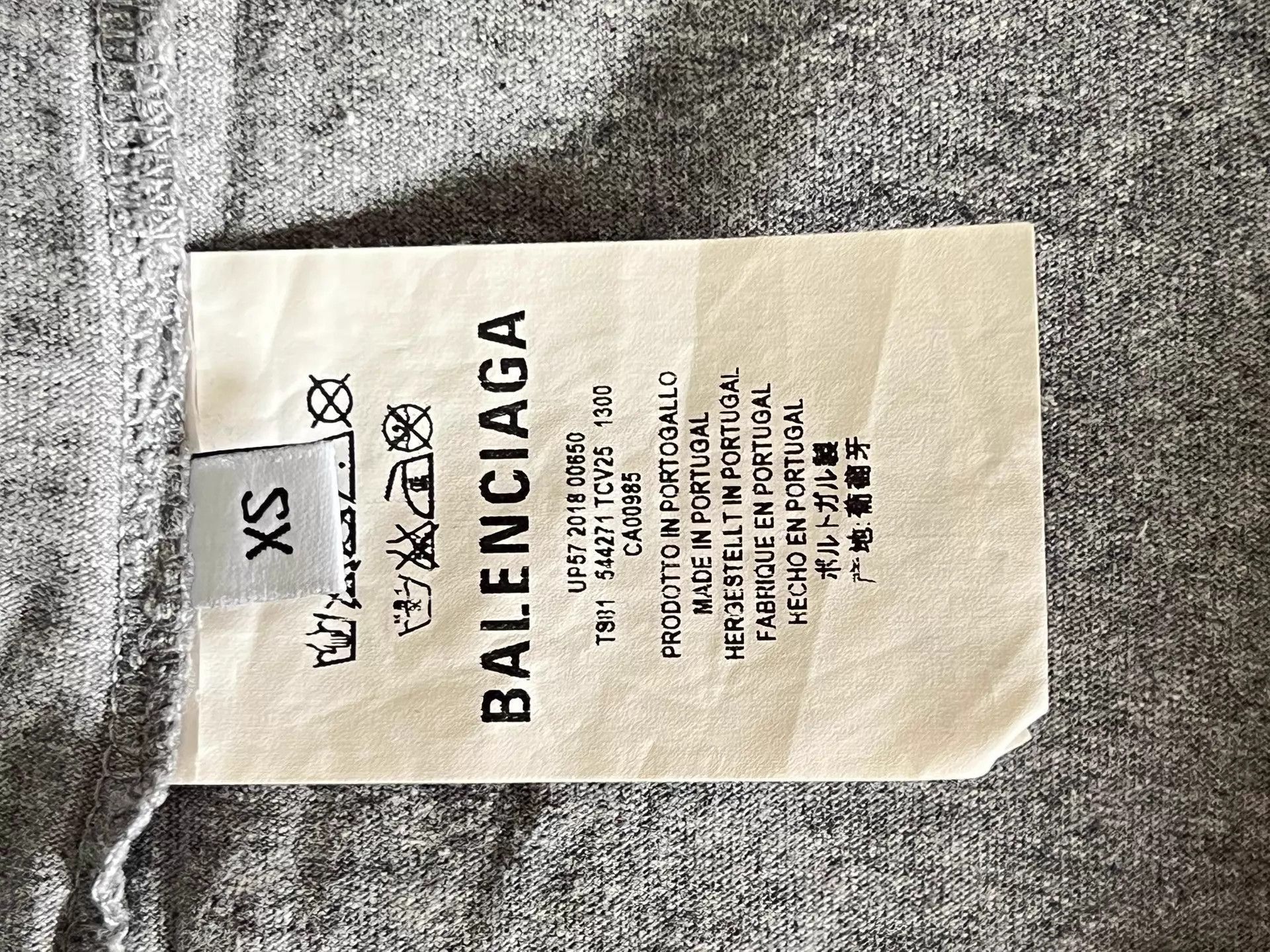 Balenciaga Gray Short-Sleeve Graphic T-Shirt XS Size US XS / EU 42 / 0 - 6 Thumbnail