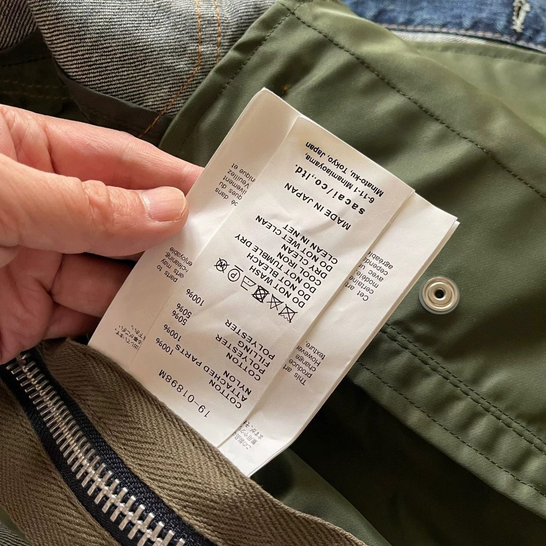Sacai Sacai 20SS Washed Patchwork Denim Jacket Size US M / EU 48-50 / 2 - 7 Thumbnail