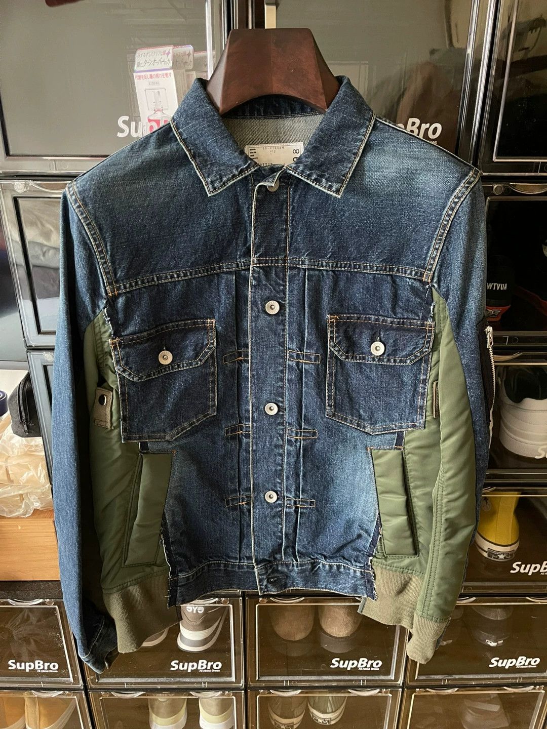 Sacai Sacai 20SS Washed Patchwork Denim Jacket Size US M / EU 48-50 / 2 - 4 Thumbnail