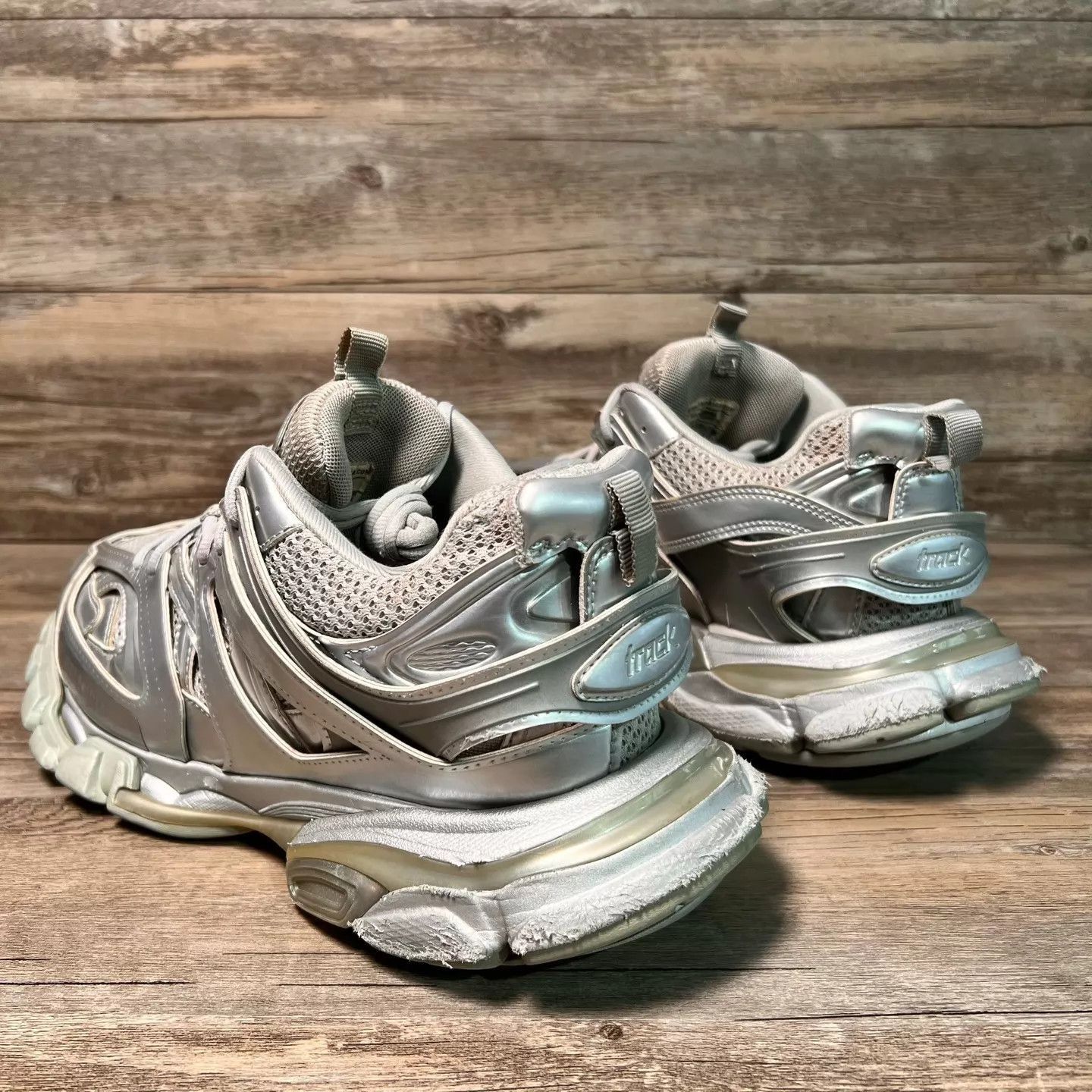 Balenciaga Silver Hitop Sneakers Size 9 Size US 9 / EU 42 - 3 Thumbnail
