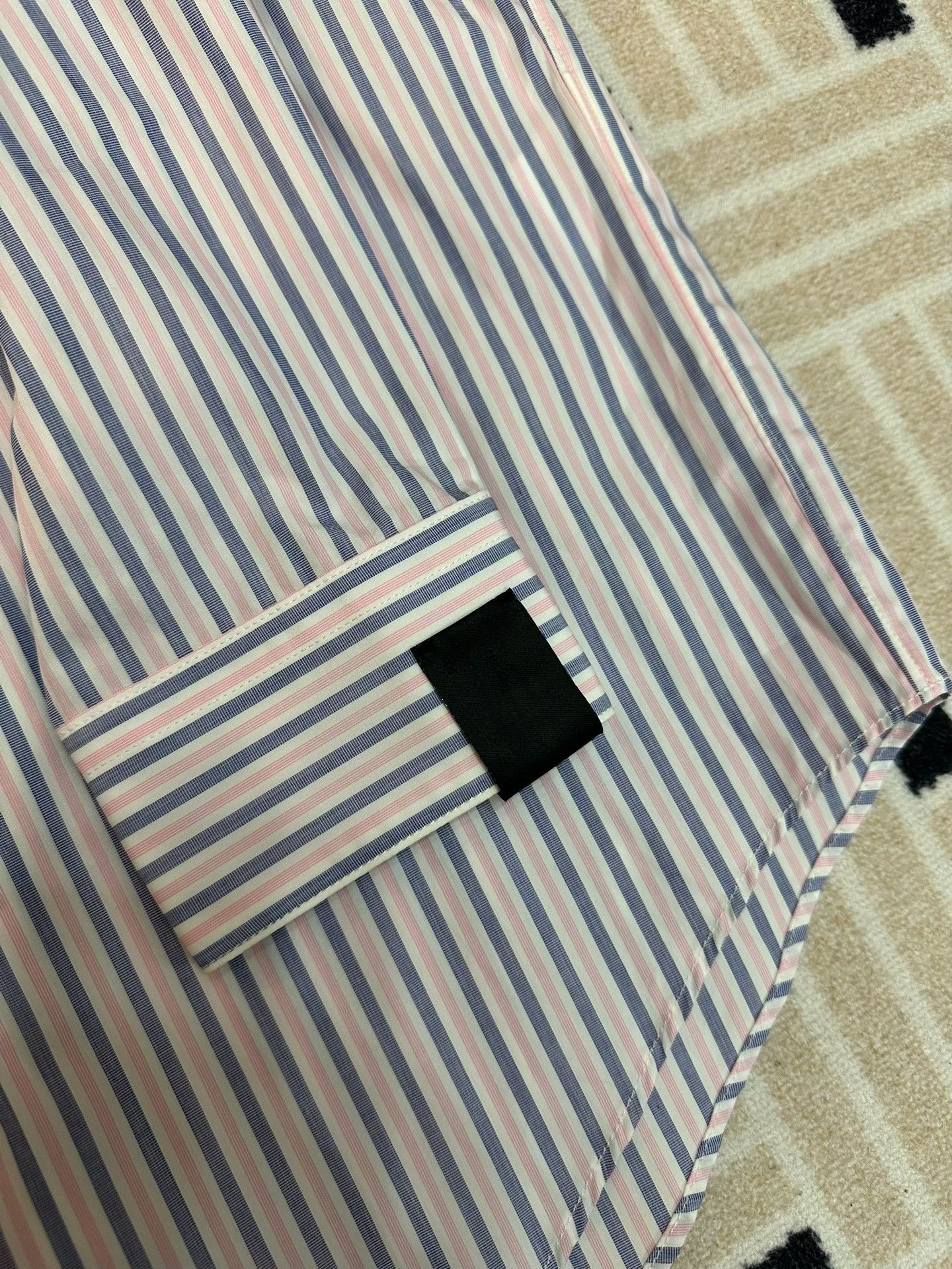 N.Hoolywood N.HOOLYWOOD x THOMAS MASON Pink Stripe Shirt Size US XXS / EU 40 - 4 Thumbnail