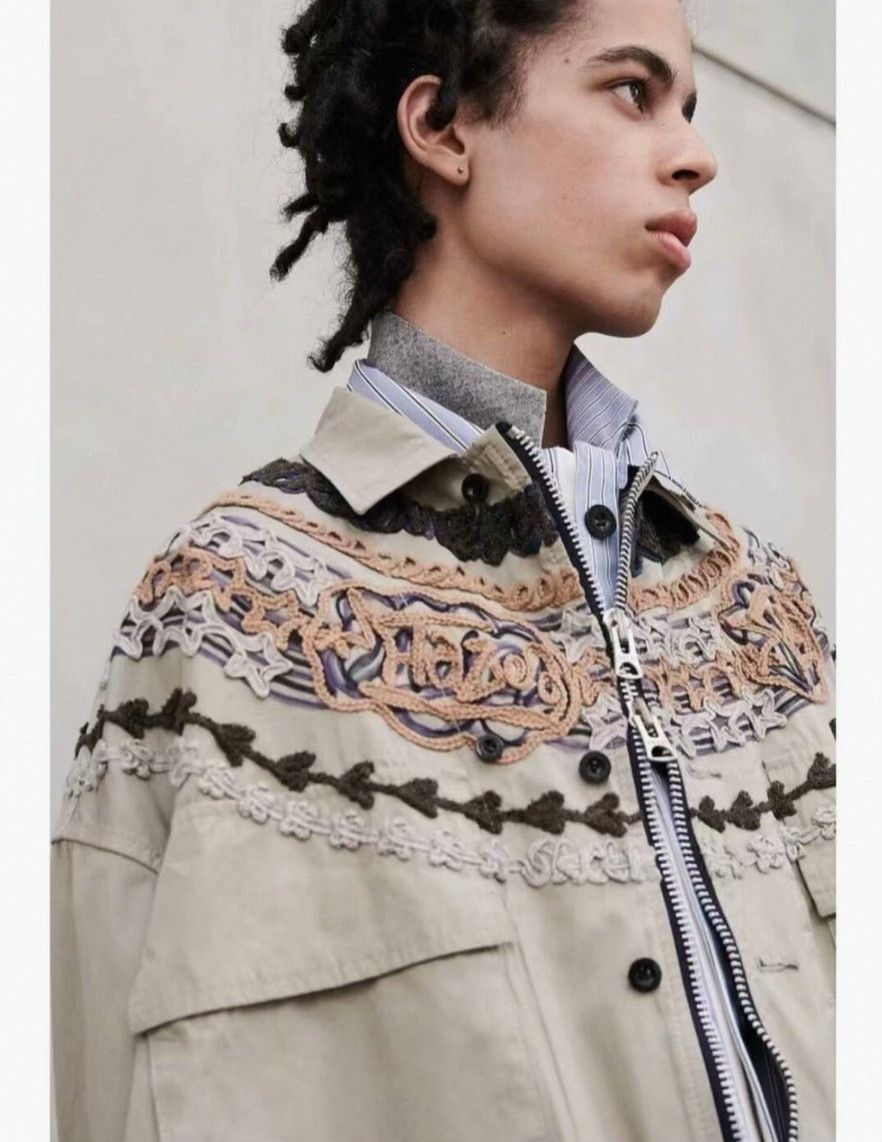 Sacai SACAI Ethnic Style Oversized Shirt Jacket Size US S / EU 44-46 / 1 - 4 Thumbnail