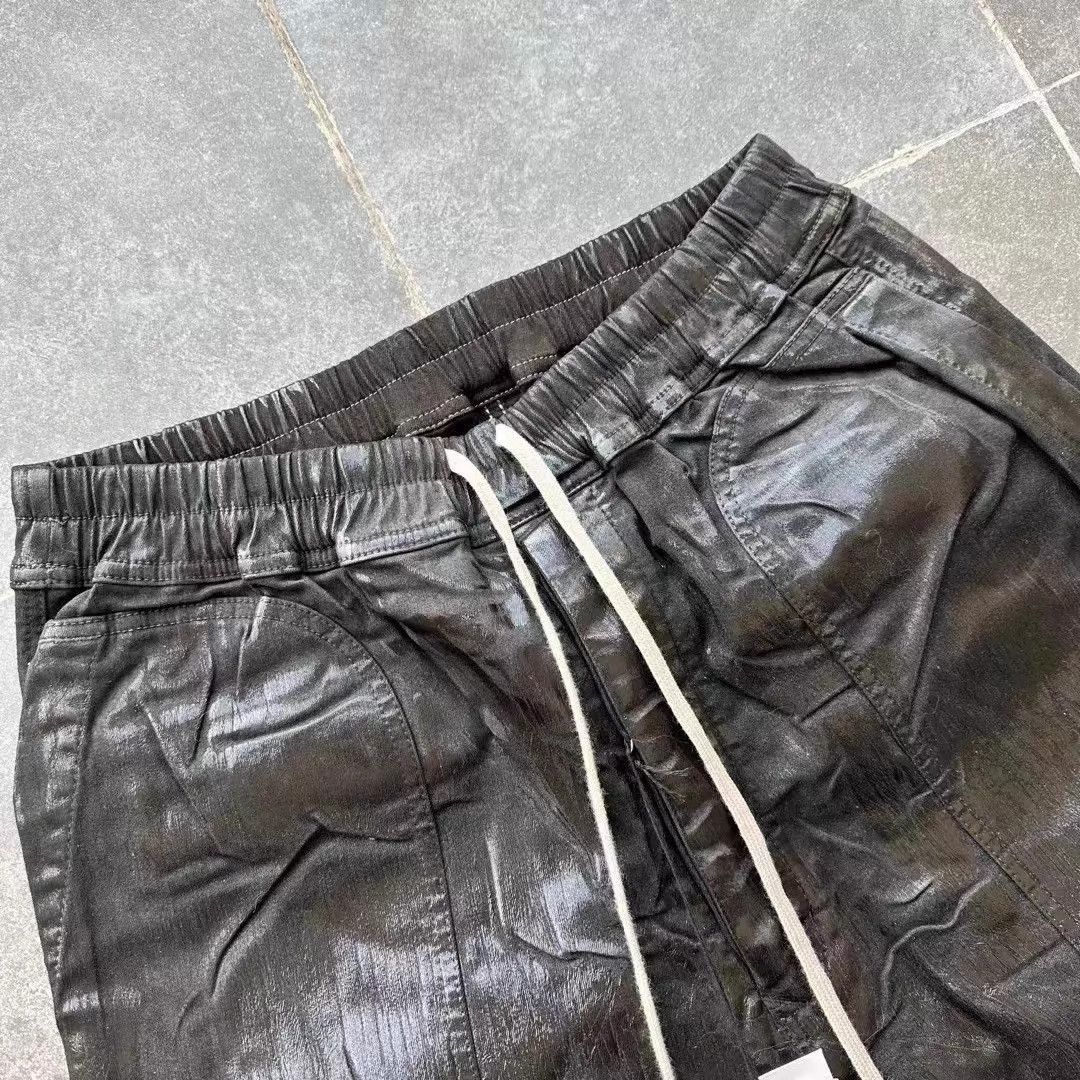 Rick Owens Black High-Shine Cargo Shorts Size 32 Size US 32 / EU 48 - 2 Thumbnail