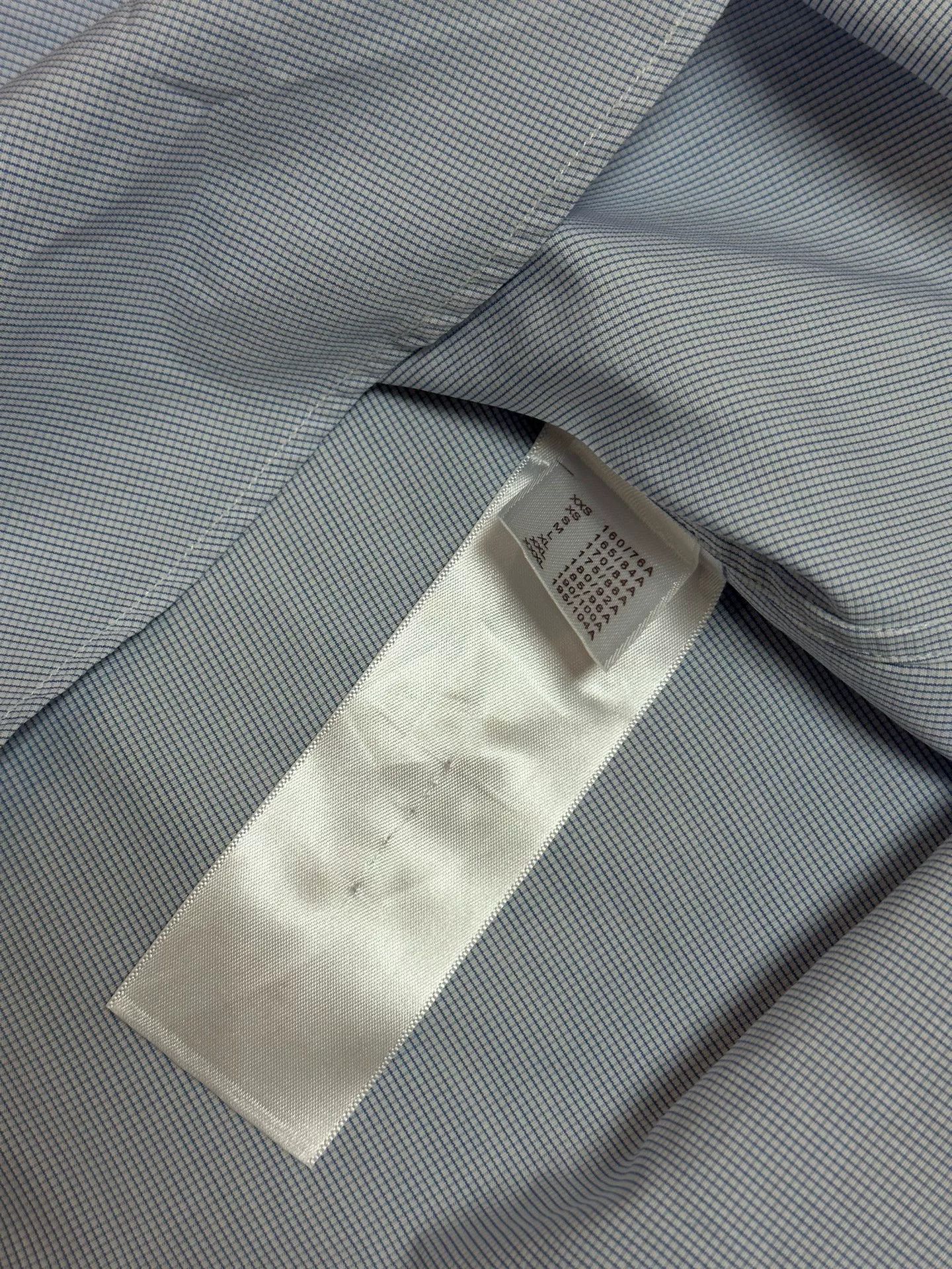 Louis Vuitton Louis Vuitton Light Blue Check Embroidered Logo Shirt Size US L / EU 52-54 / 3 - 5 Thumbnail
