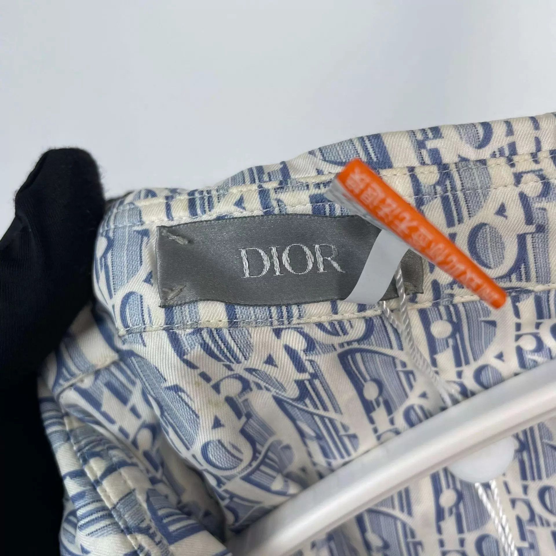 Dior Blue Patterned Long Sleeve Button-Up Shirt Size US M / EU 48-50 / 2 - 2 Thumbnail
