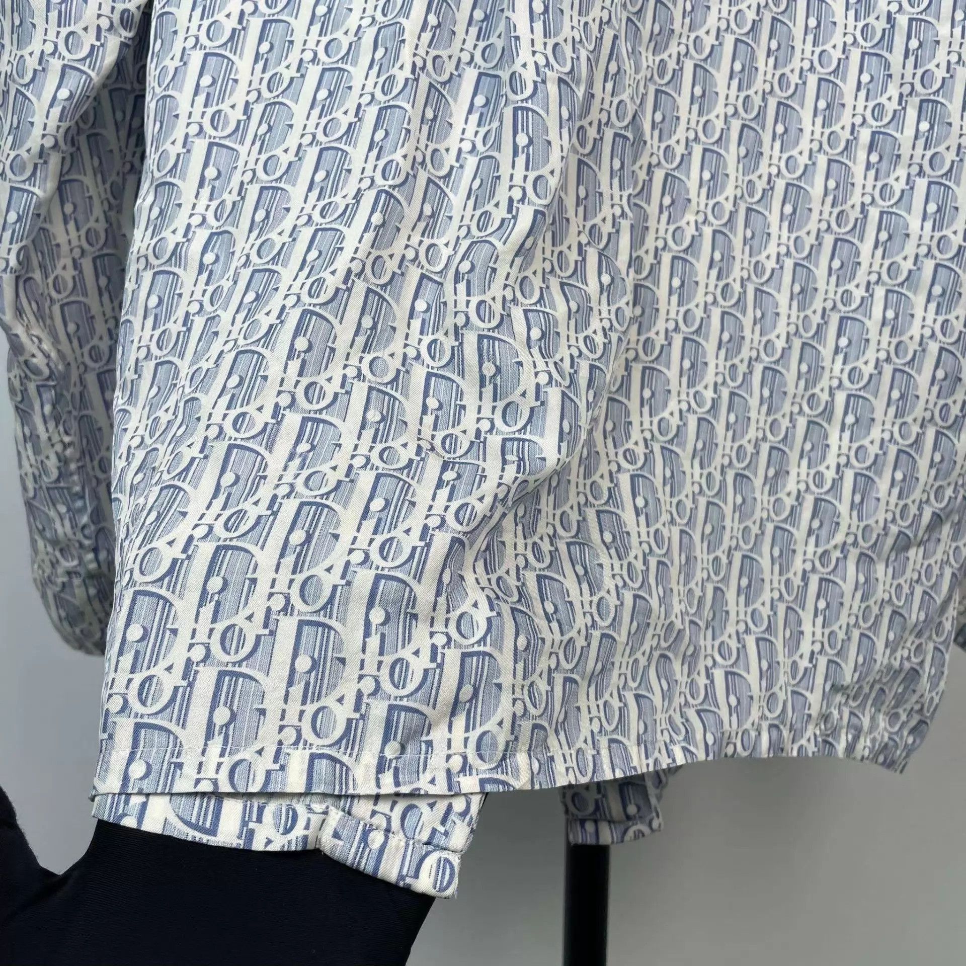 Dior Blue Patterned Long Sleeve Button-Up Shirt Size US M / EU 48-50 / 2 - 3 Thumbnail