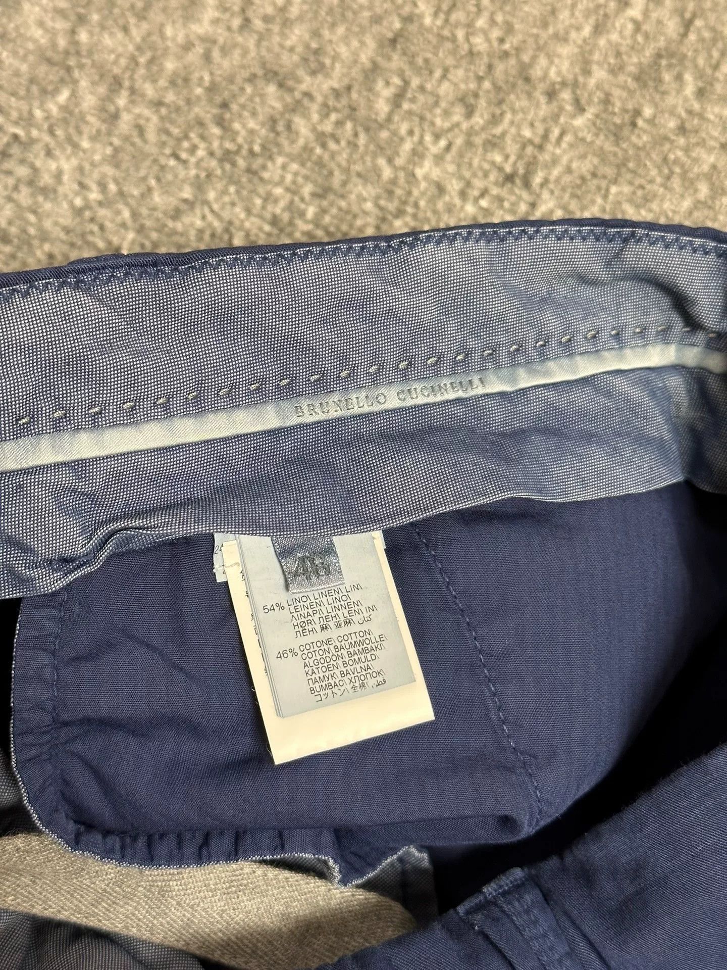Brunello Cucinelli Brunello Cucinelli 25 Linen Blend Blue Casual Shorts Size US 30 / EU 46 - 4 Thumbnail