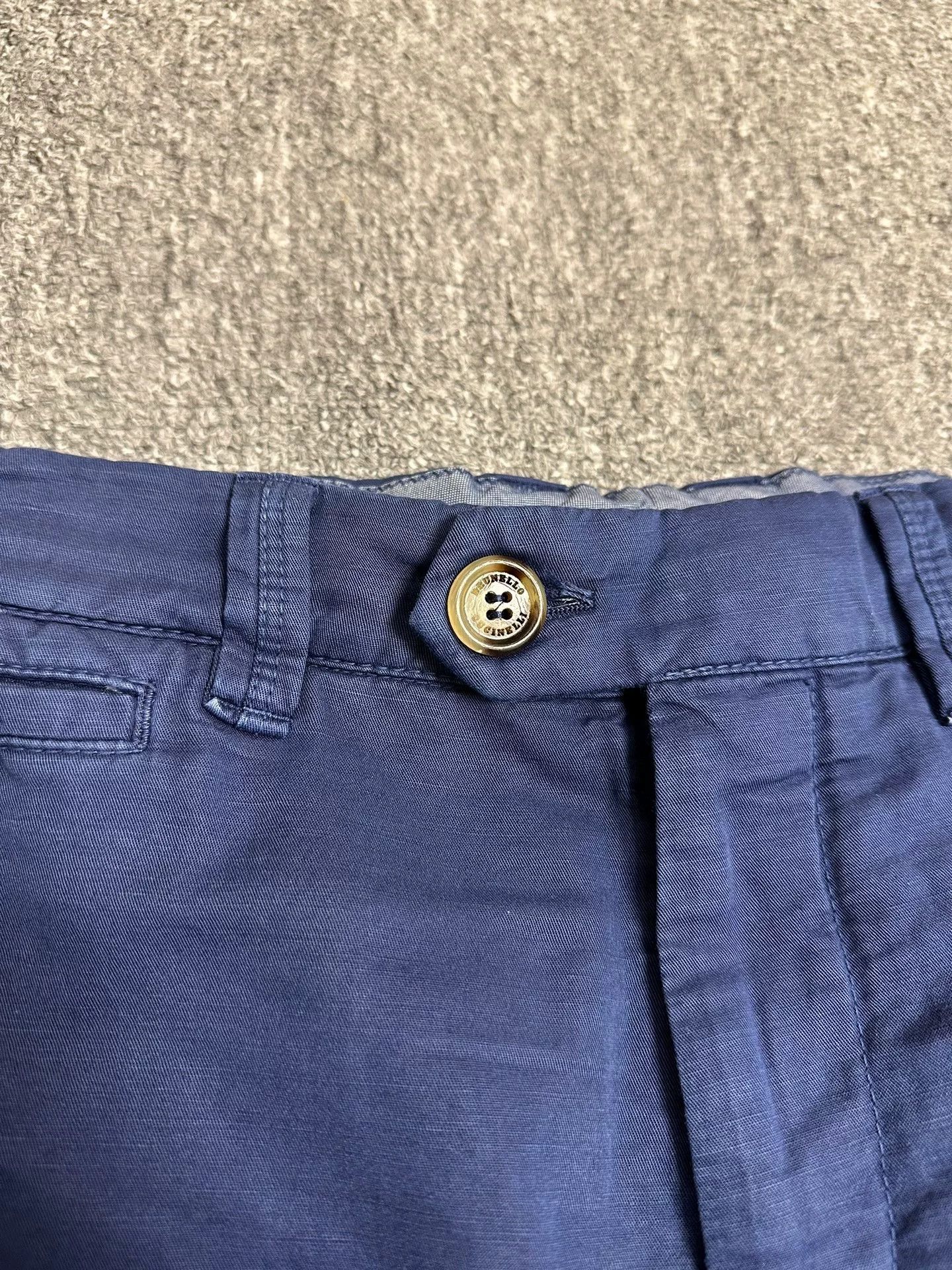 Brunello Cucinelli Brunello Cucinelli 25 Linen Blend Blue Casual Shorts Size US 30 / EU 46 - 2 Thumbnail