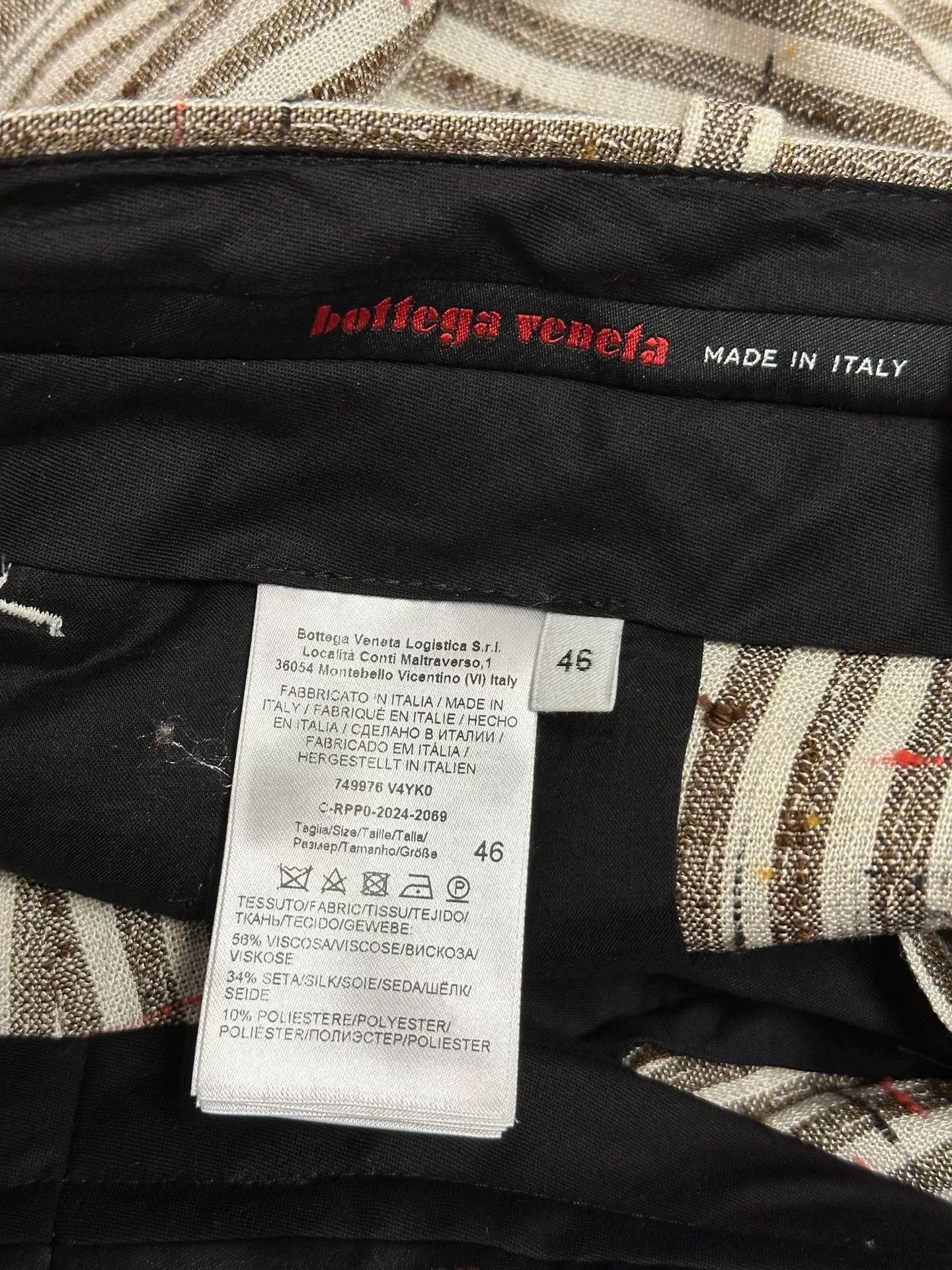 Bottega Veneta Bottega Veneta Silk Blend Stripe Casual Pants Size US 30 / EU 46 - 4 Thumbnail