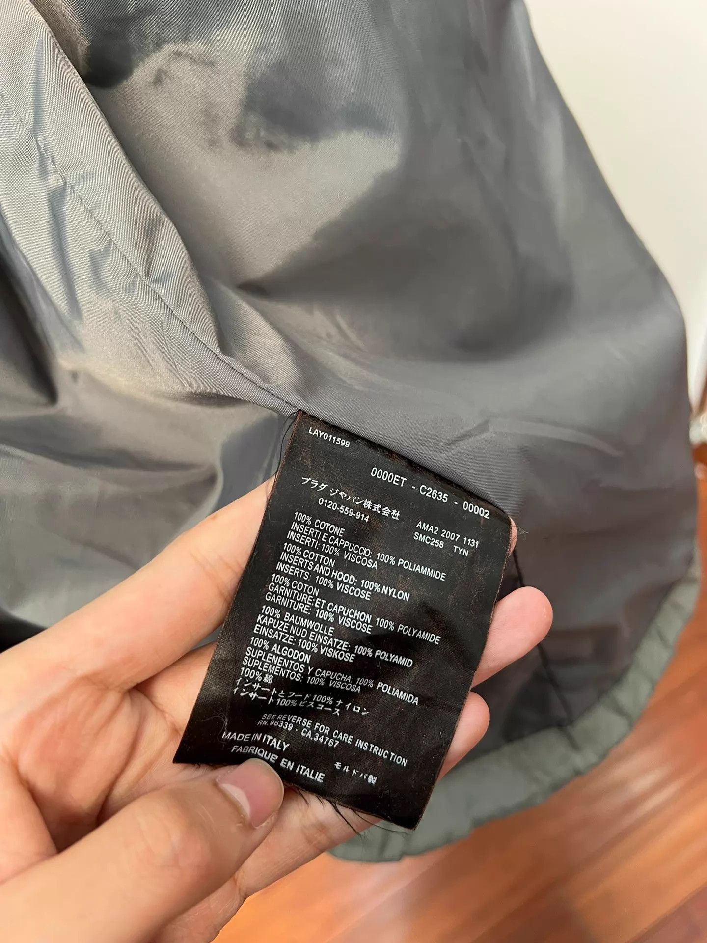 Prada Multi-Color Hooded Light Jacket, Size L Size US L / EU 52-54 / 3 - 6 Thumbnail
