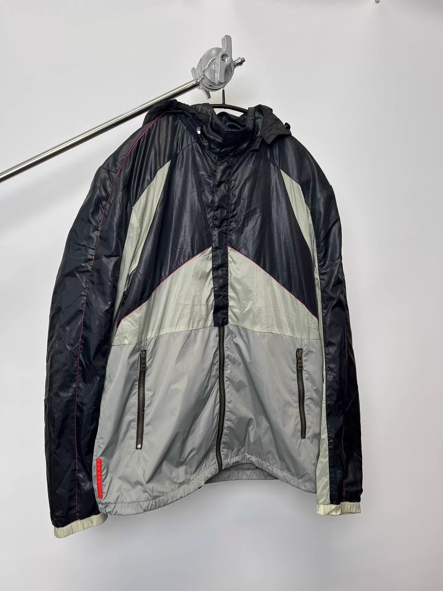 Prada Multi-Color Hooded Light Jacket, Size L Size US L / EU 52-54 / 3 - 2 Thumbnail
