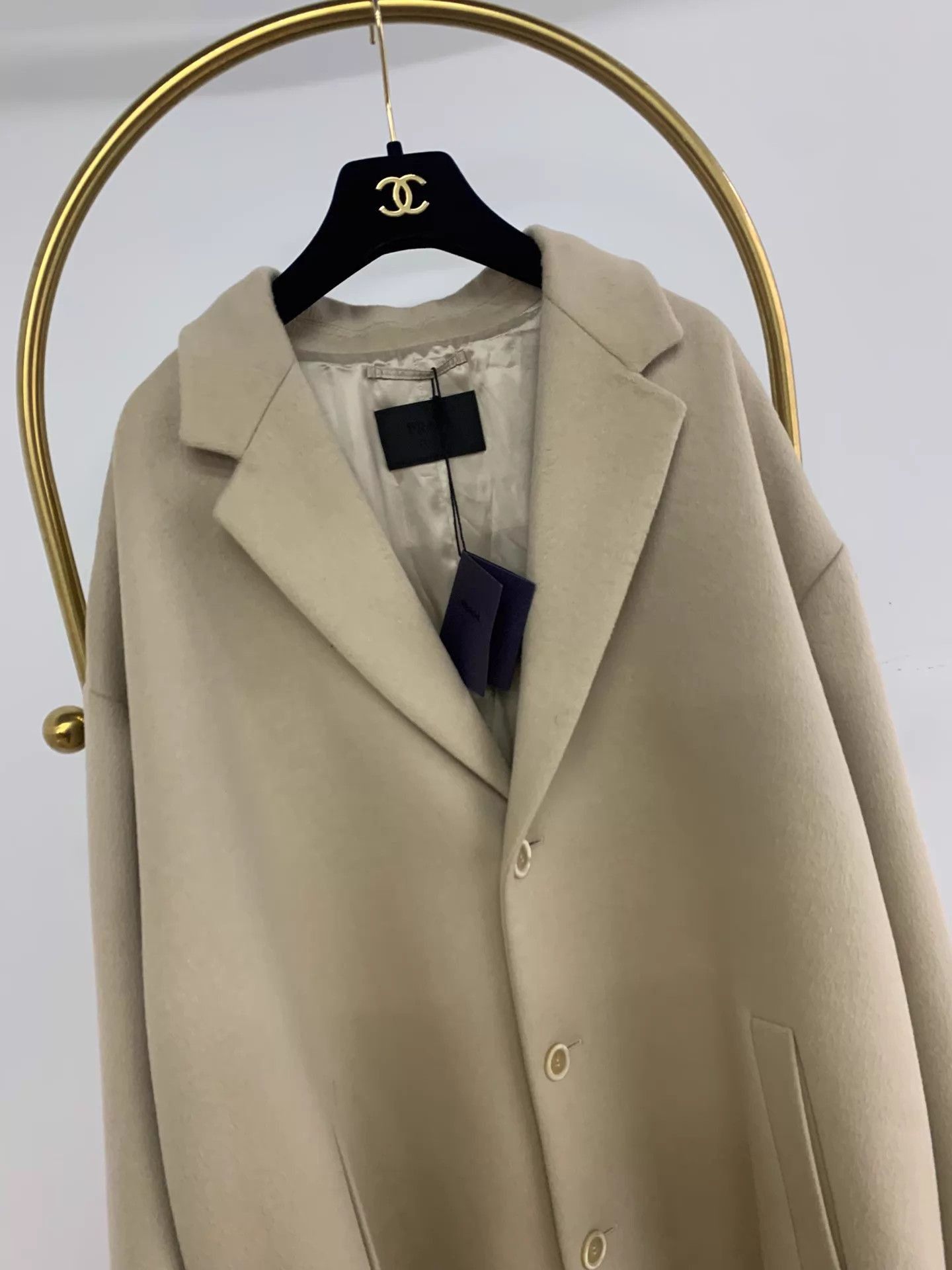 Prada Beige Oversized Long Coat Size L Size US L / EU 52-54 / 3 - 2 Thumbnail