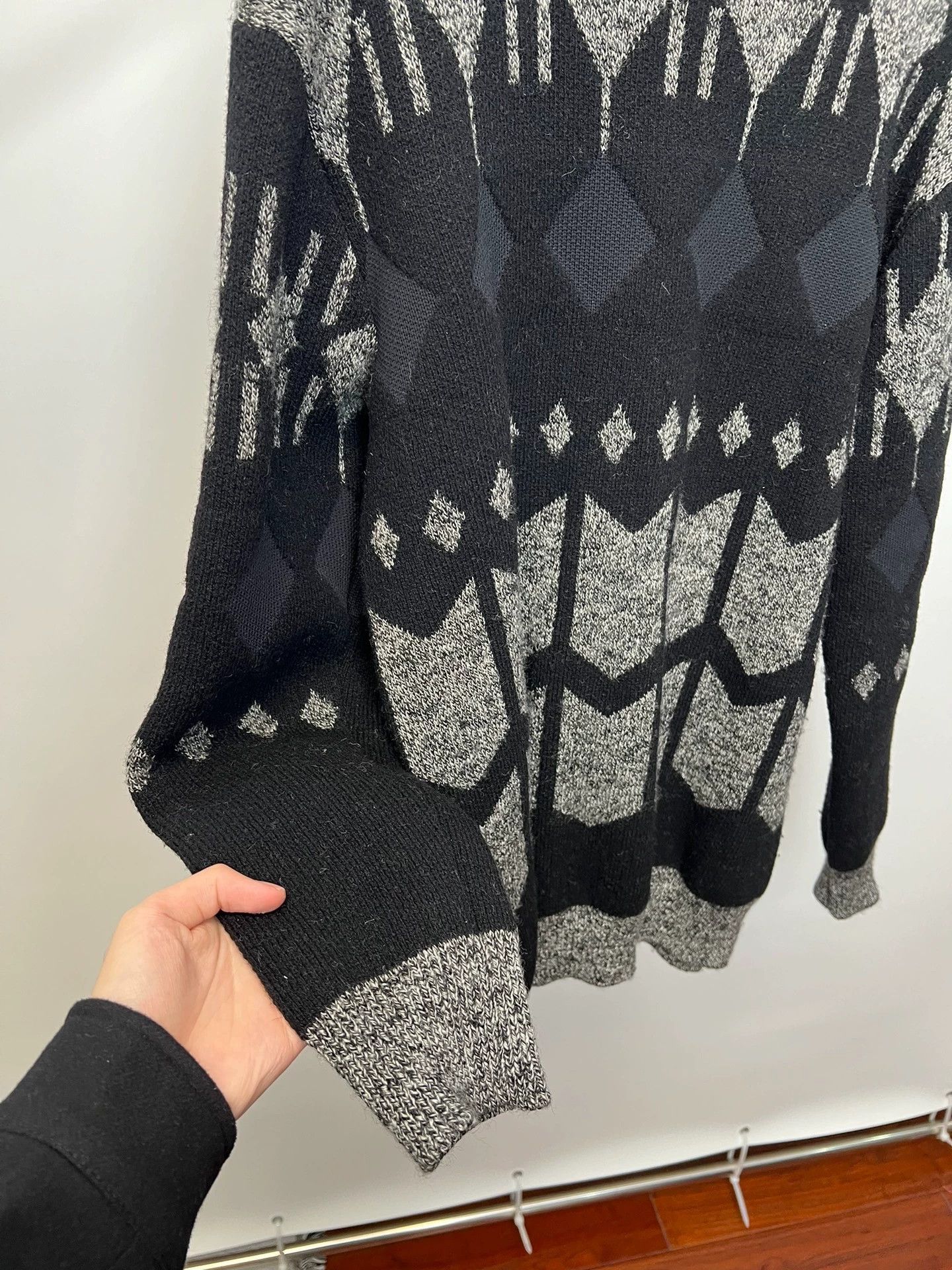 Junya Watanabe Black Geometric Pattern Knit Sweater Size US L / EU 52-54 / 3 - 5 Thumbnail