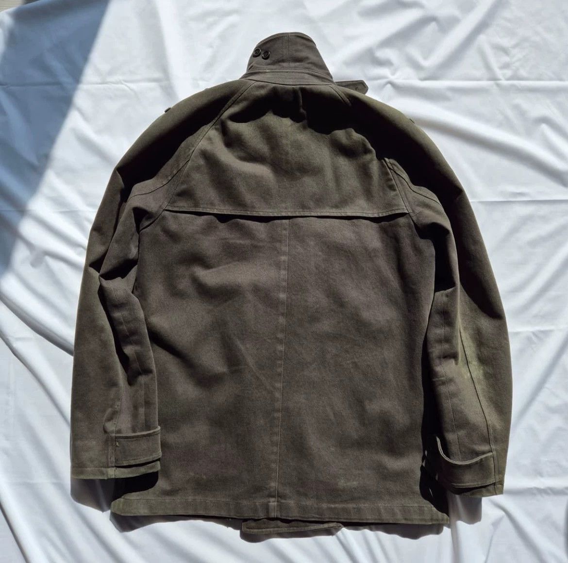 Helmut Lang Green Double-Breasted Trench Coat Size M Size US M / EU 48-50 / 2 - 3 Thumbnail