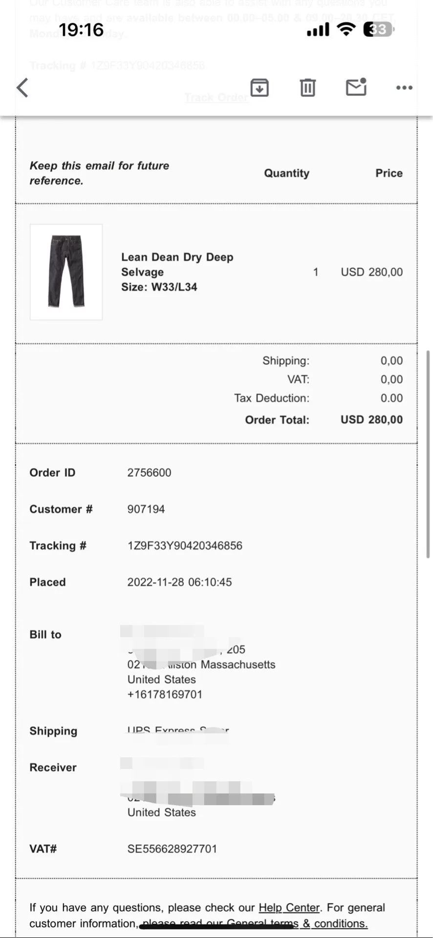 Nudie Jeans Nudie Jeans Lean Dean Size US 33 - 5 Thumbnail
