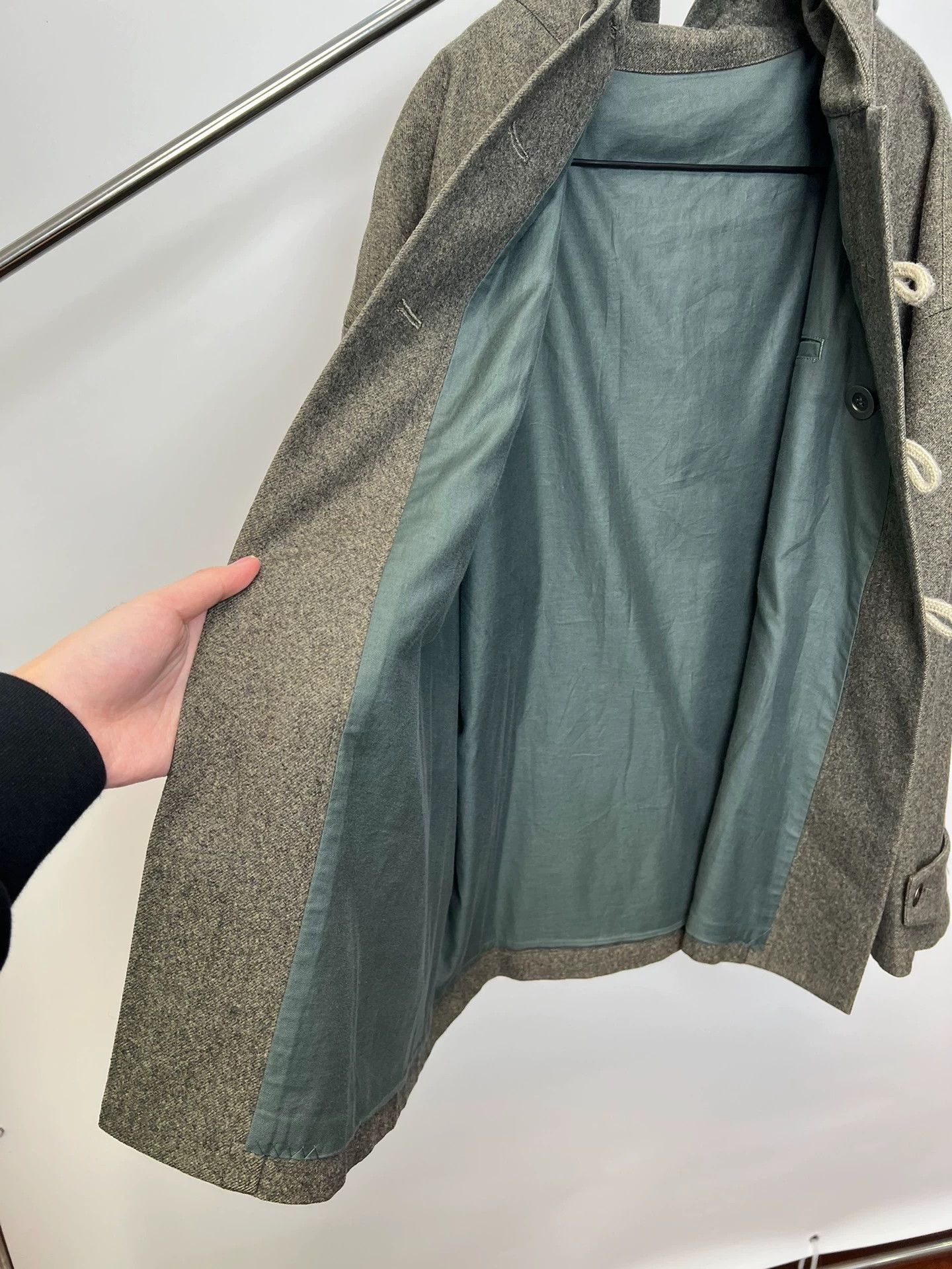 Yohji Yamamoto Green Hooded Toggle Coat Size US M / EU 48-50 / 2 - 5 Thumbnail