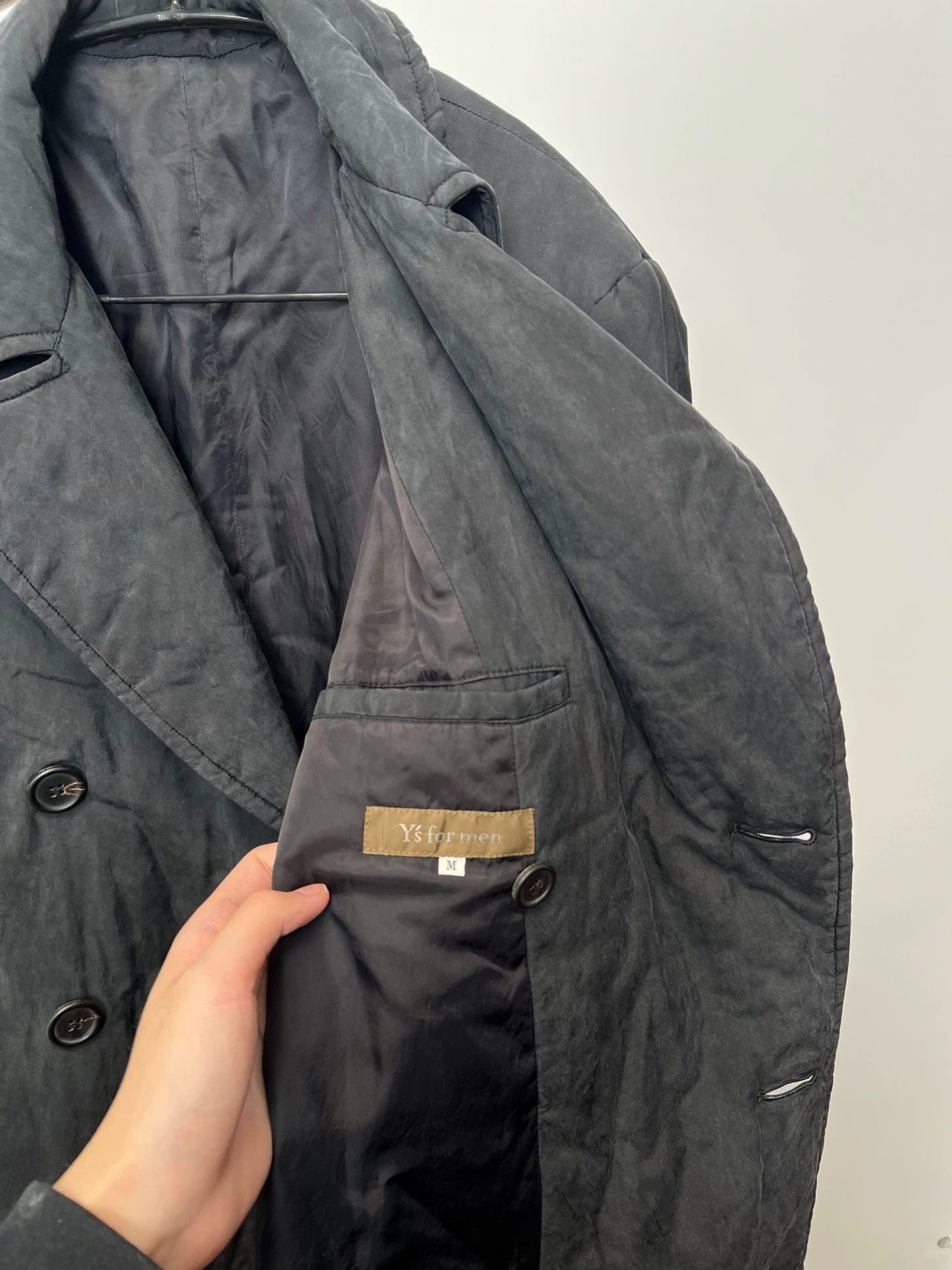 Yohji Yamamoto Black Double-Breasted Light Jacket Size US M / EU 48-50 / 2 - 6 Thumbnail