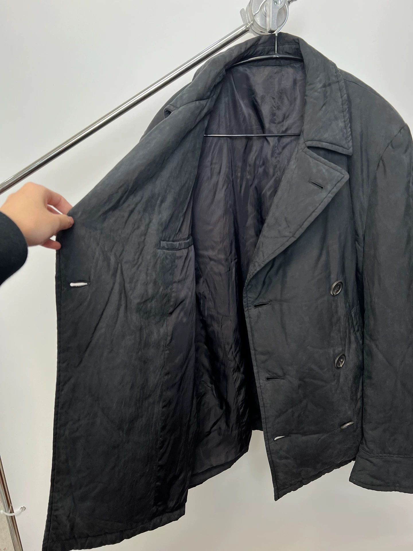 Yohji Yamamoto Black Double-Breasted Light Jacket Size US M / EU 48-50 / 2 - 8 Thumbnail