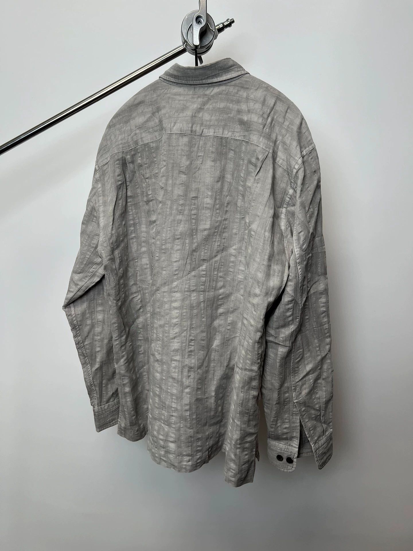 Issey Miyake Gray Long-Sleeve Button-Up Shirt Size US M / EU 48-50 / 2 - 5 Thumbnail