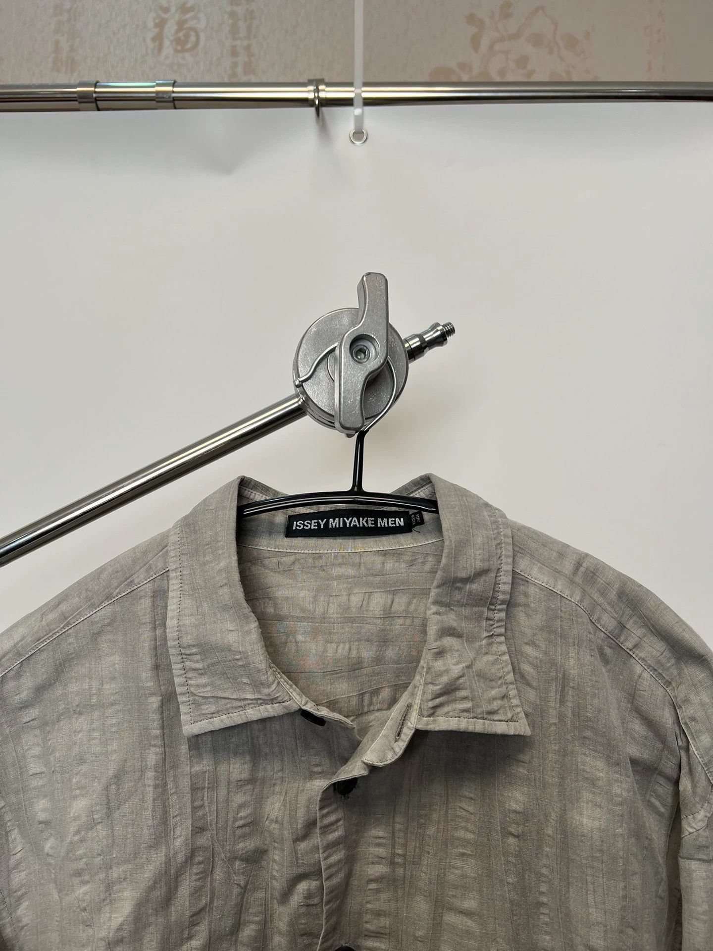 Issey Miyake Gray Long-Sleeve Button-Up Shirt Size US M / EU 48-50 / 2 - 3 Thumbnail