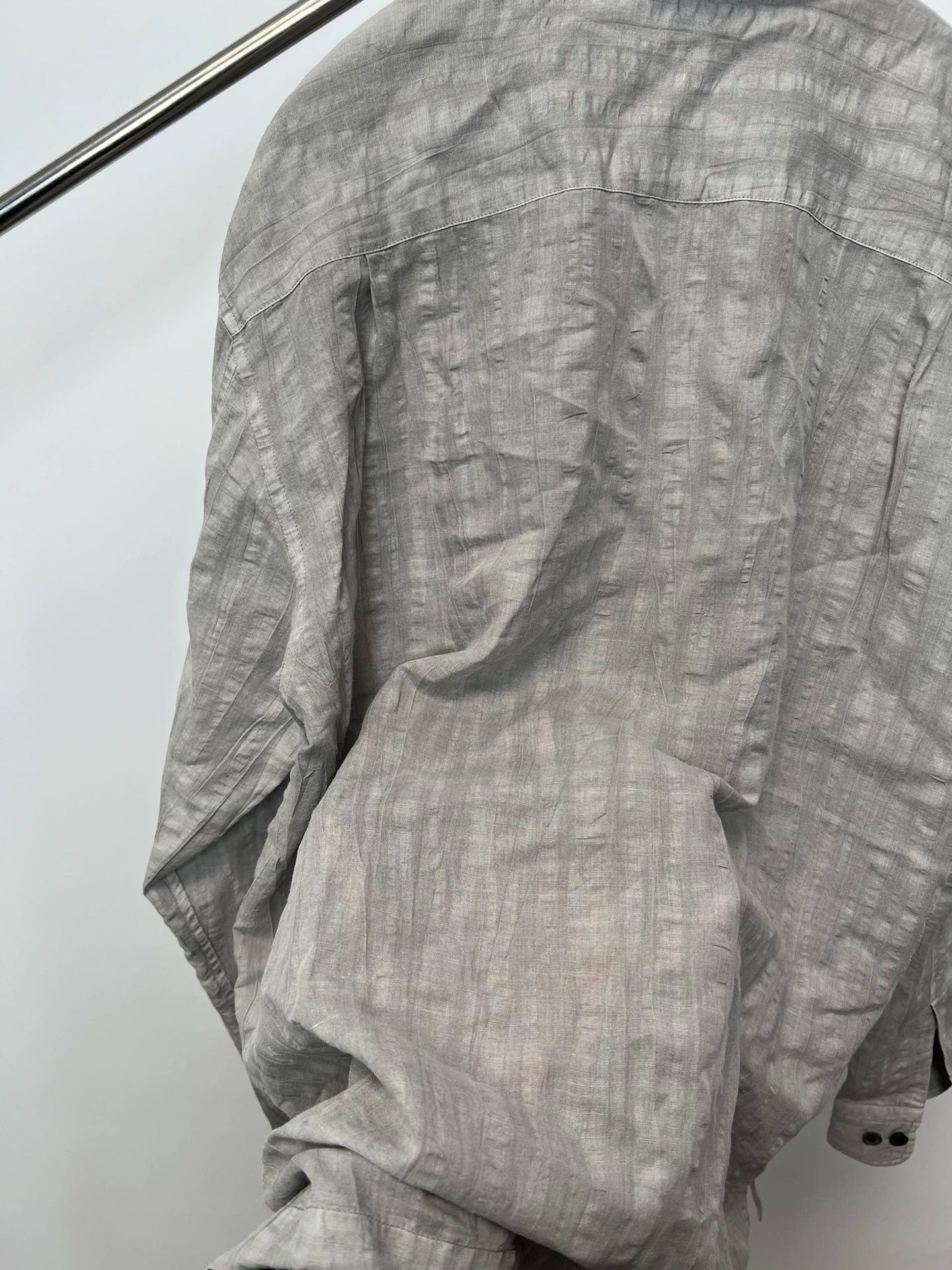 Issey Miyake Gray Long-Sleeve Button-Up Shirt Size US M / EU 48-50 / 2 - 7 Thumbnail