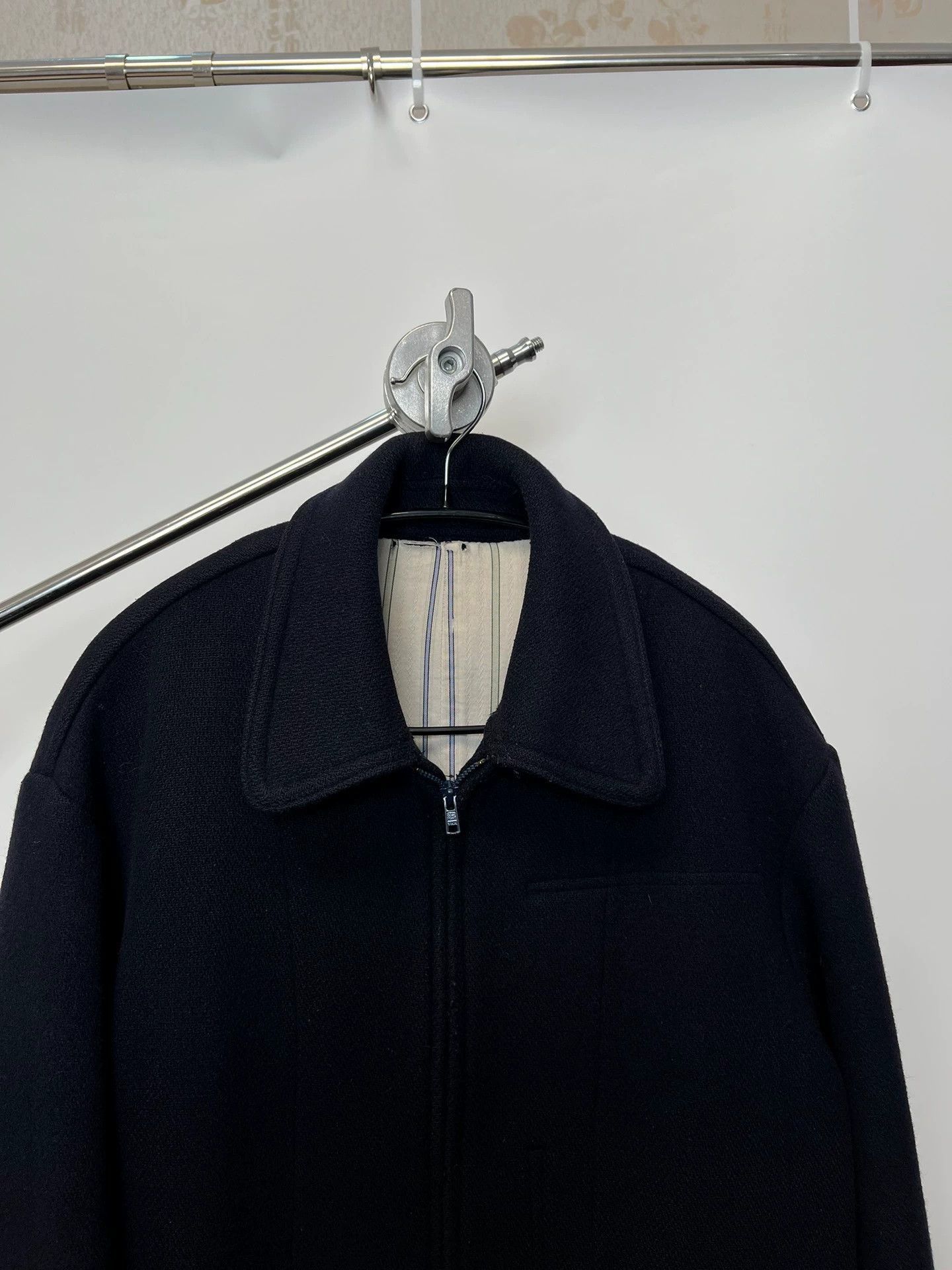 Yohji Yamamoto Black Long Sleeve Zip-Up Jacket Size L Size US L / EU 52-54 / 3 - 3 Thumbnail