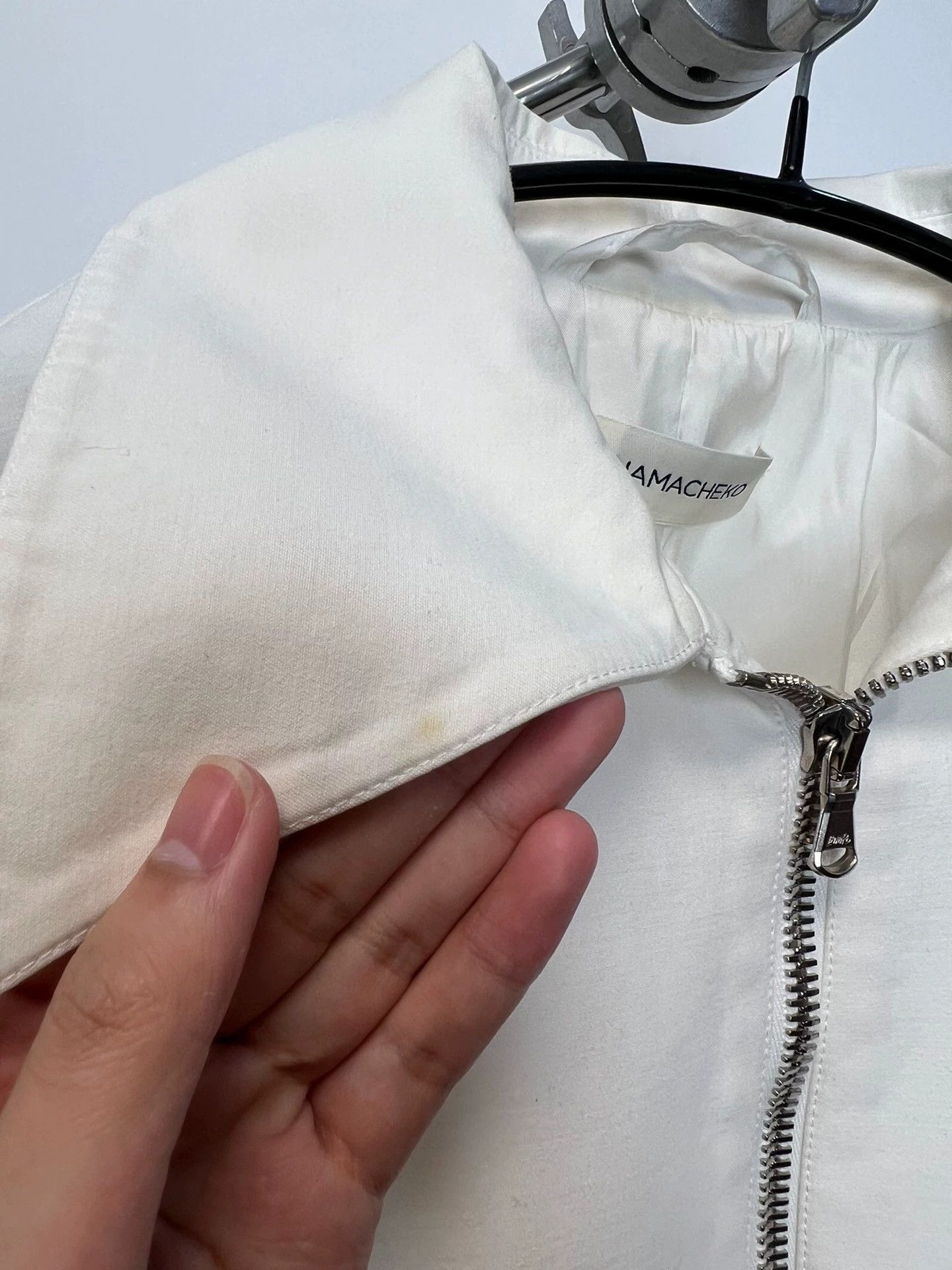 Namacheko White Zip-Front Collared Jacket Size S Size US S / EU 44-46 / 1 - 8 Thumbnail