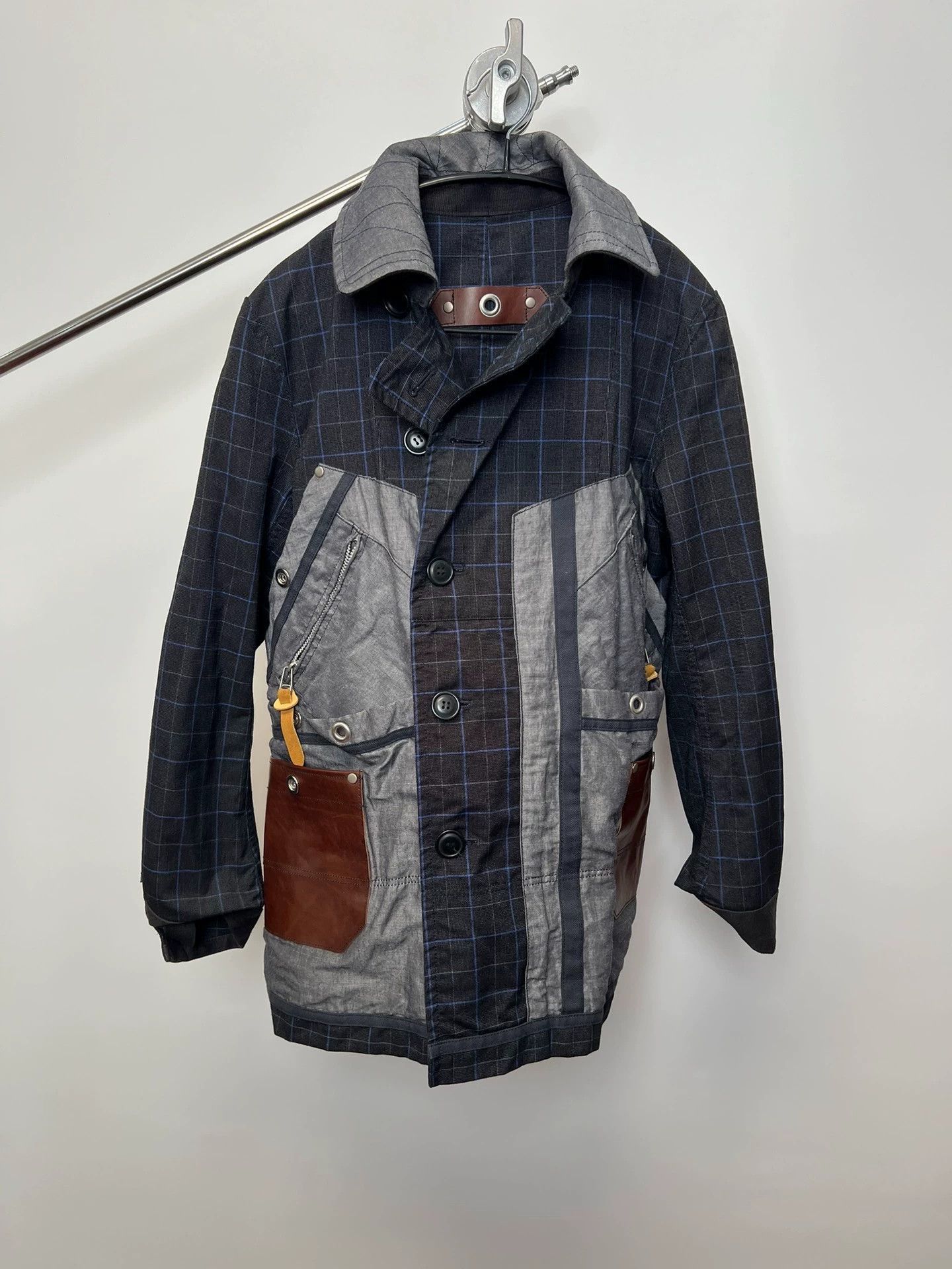 Junya Watanabe Black Checkered Double-Breasted Light Jacket XS Size US XS / EU 42 / 0 - 5 Thumbnail