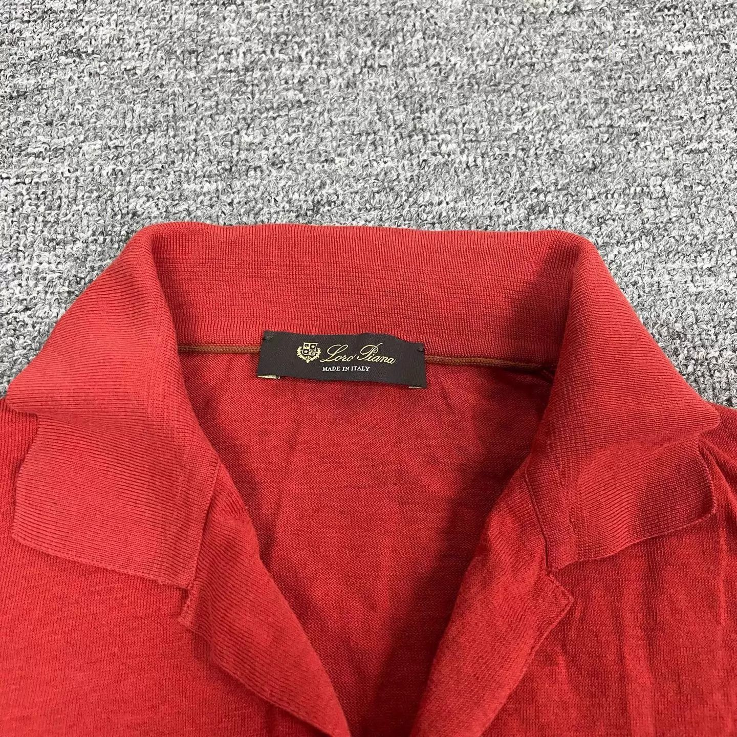 Loro Piana Red Short-Sleeve Polo Shirt Size US M / EU 48-50 / 2 - 4 Thumbnail