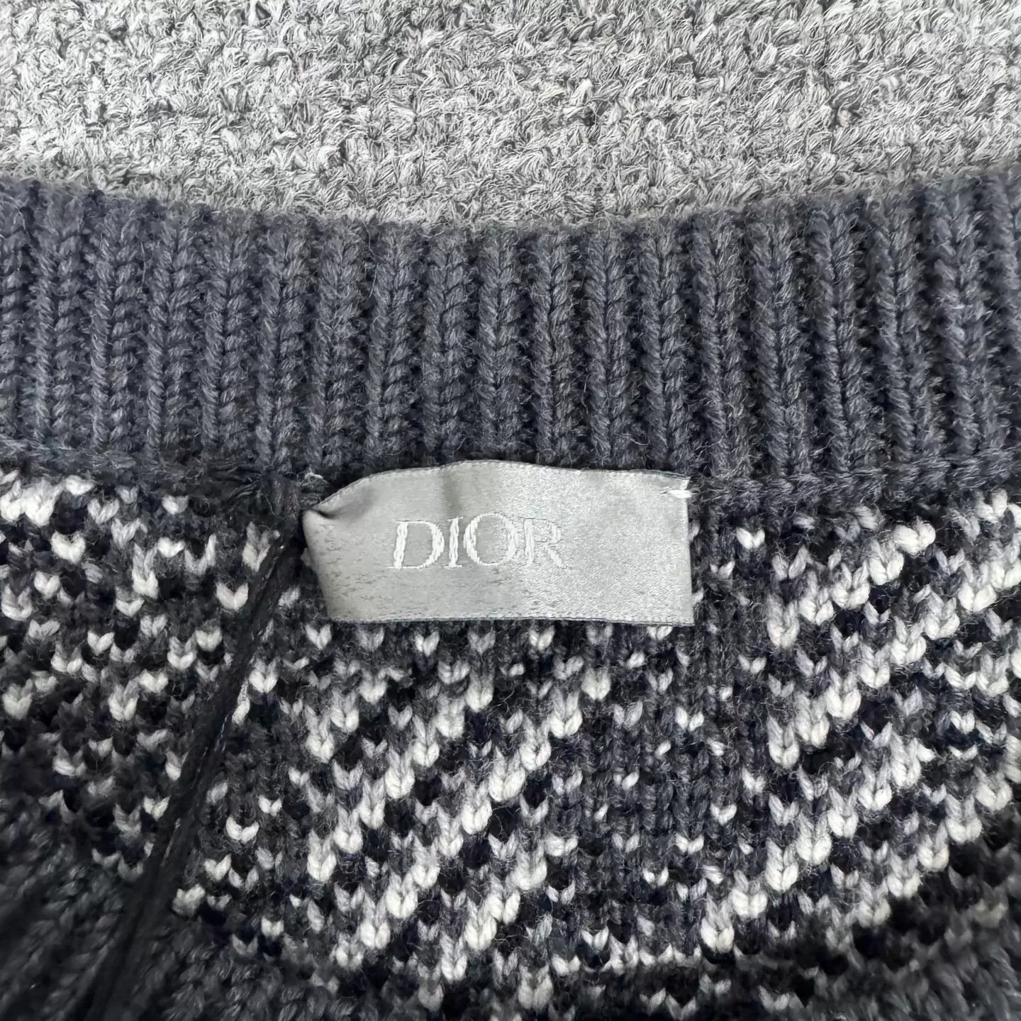 Dior Black Patterned Knit Sweater Size S Size US S / EU 44-46 / 1 - 6 Thumbnail