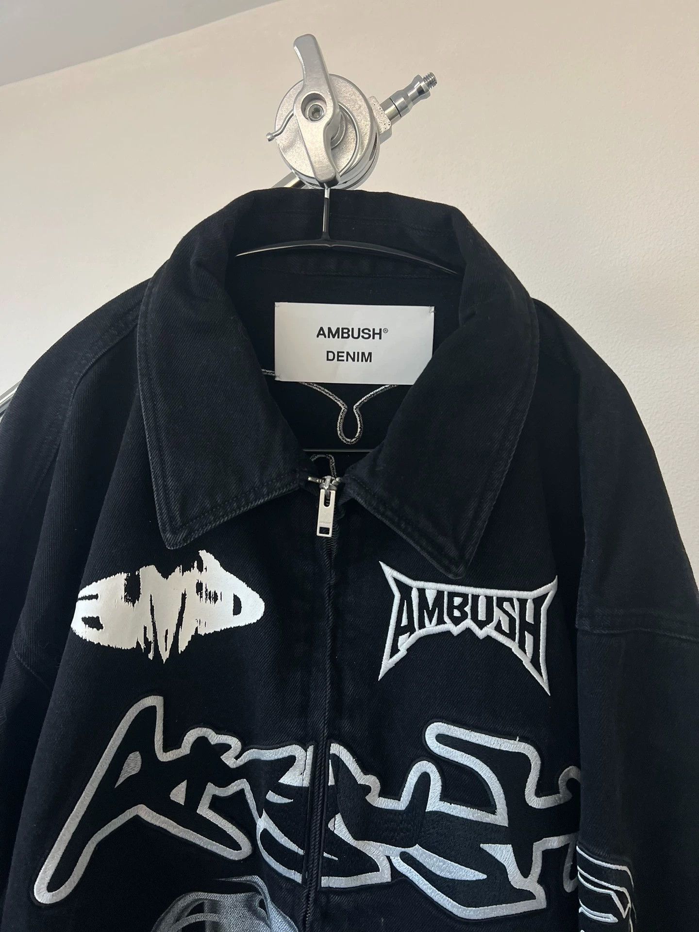 Ambush Design Black Denim Jacket with Graffiti Art, XL Size US XL / EU 56 / 4 - 3 Thumbnail
