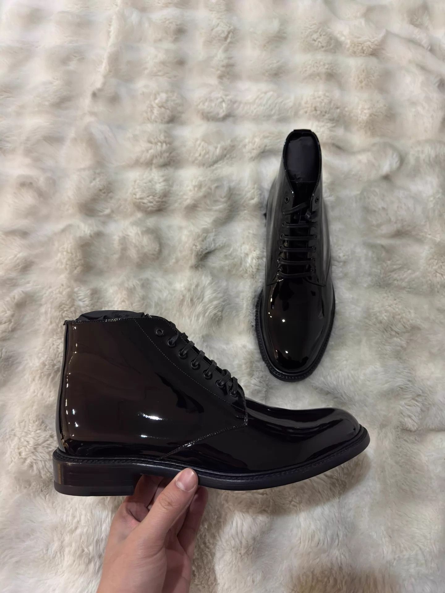 Saint Laurent Paris Black Leather Boots Size 9 Size US 9 / EU 42 - 2 Thumbnail