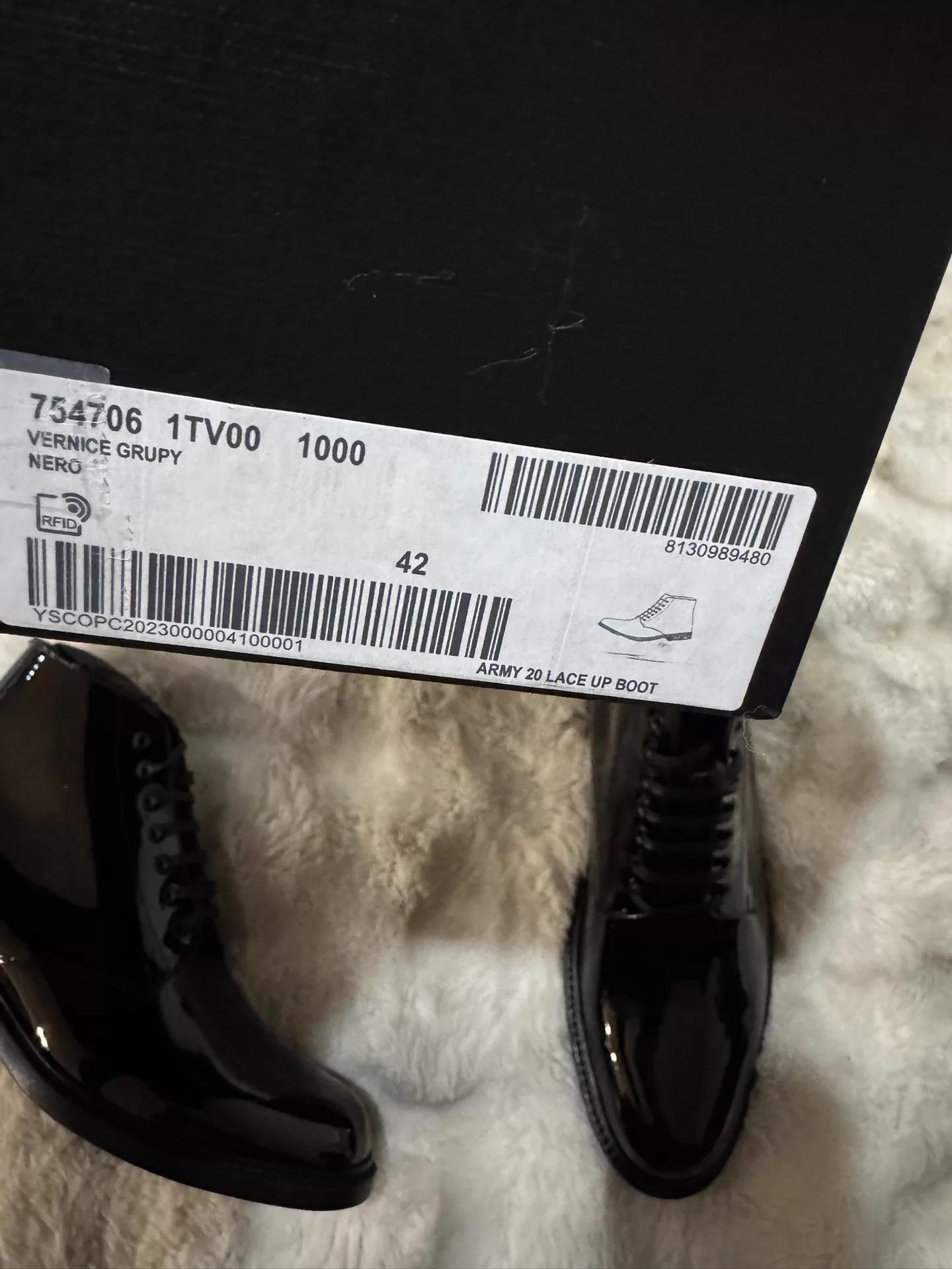 Saint Laurent Paris Black Leather Boots Size 9 Size US 9 / EU 42 - 8 Thumbnail
