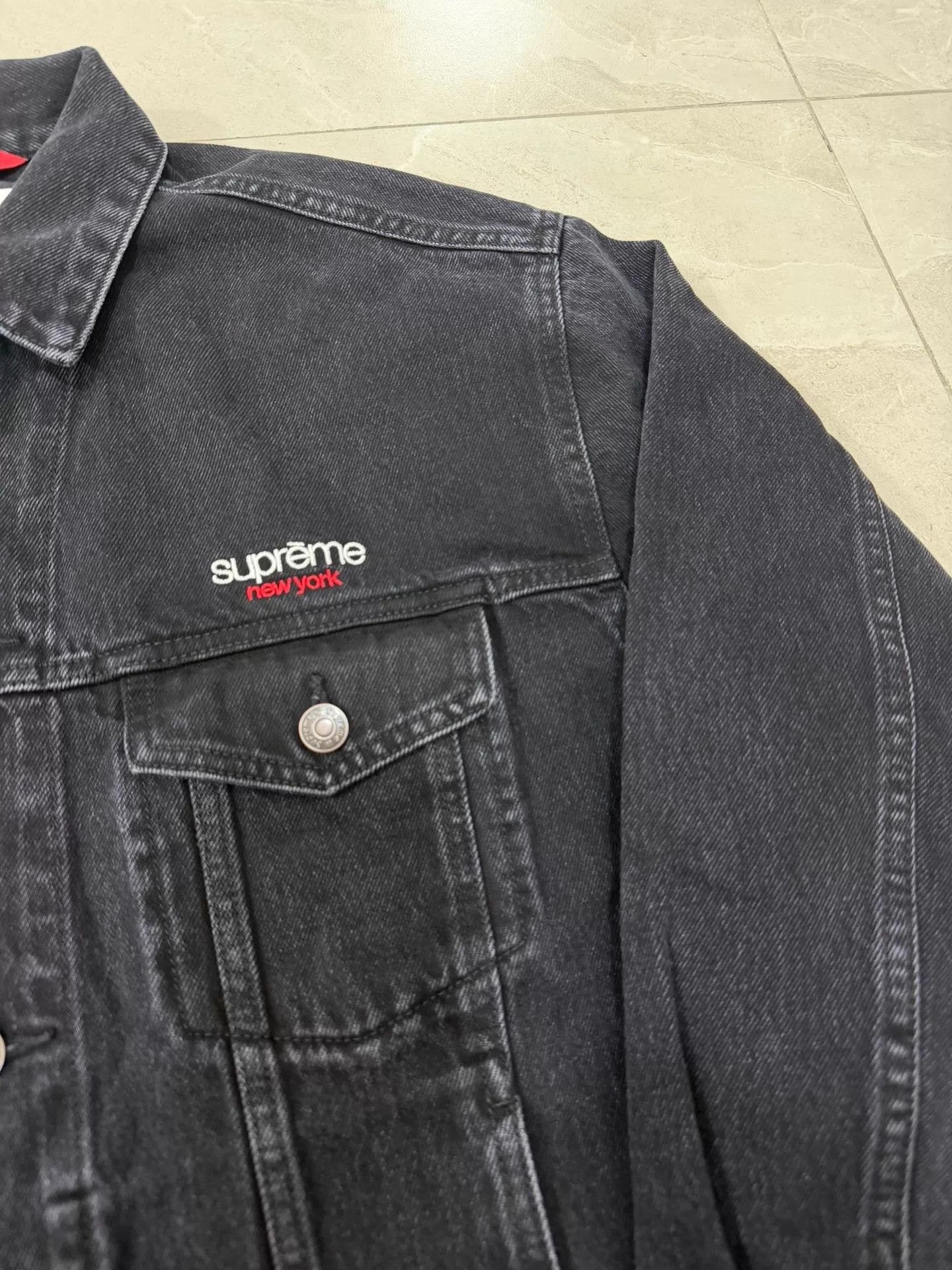 Supreme Black Denim Jacket - Size M Size US M / EU 48-50 / 2 - 2 Thumbnail