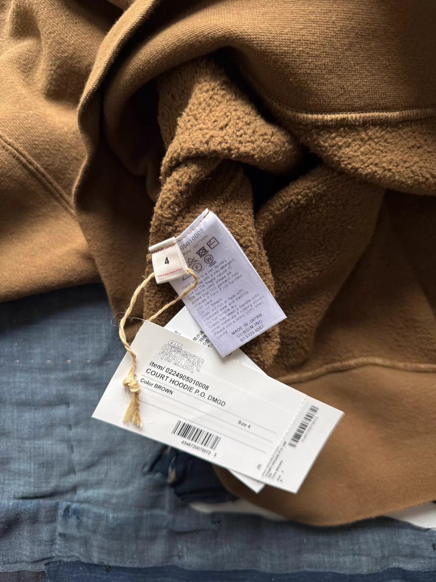 Visvim Brown Hoodie with Front Pocket, Size XL Size US XL / EU 56 / 4 - 8 Thumbnail