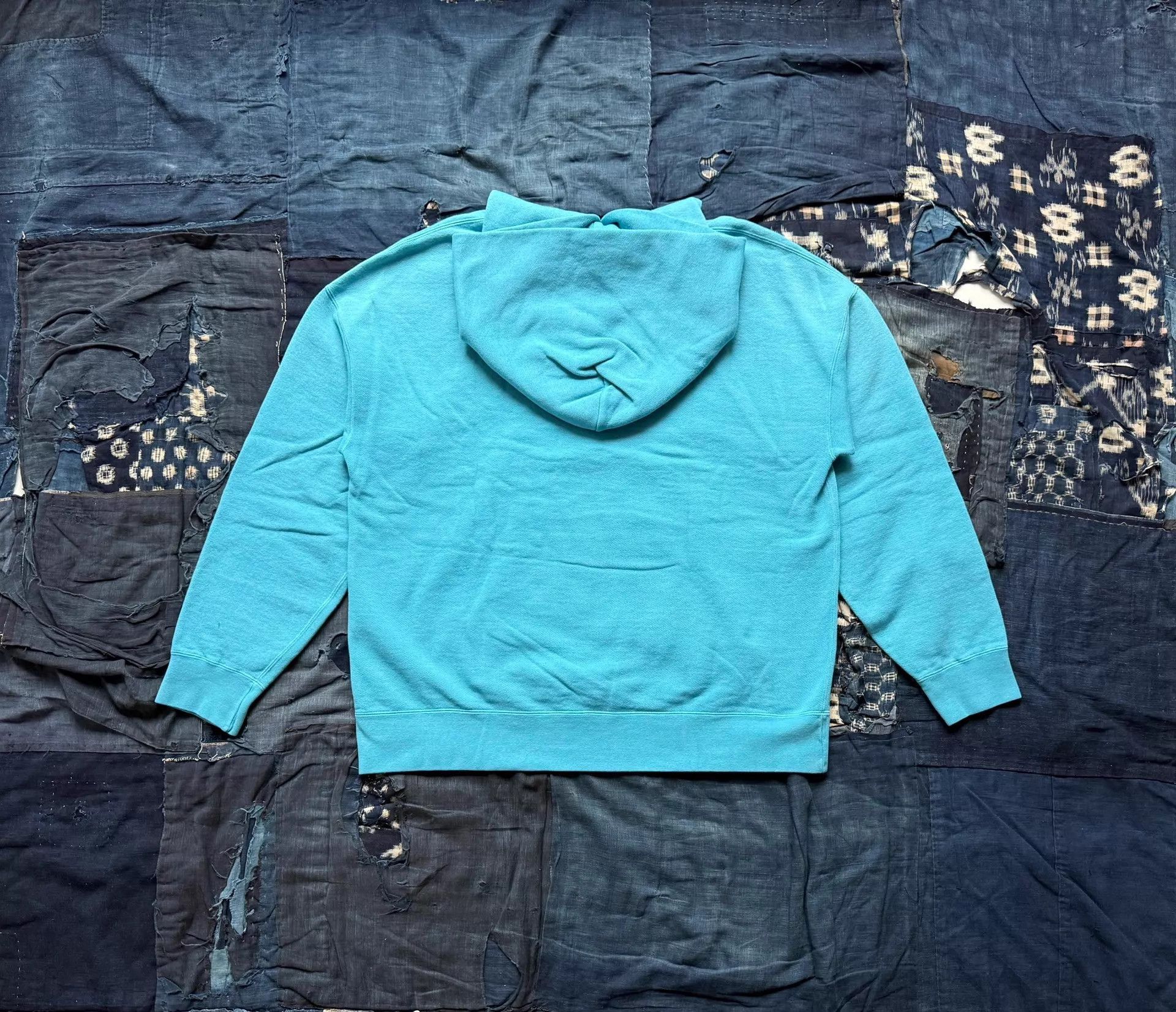 Visvim Blue Hoodie with Front Pocket and Embroidered Logo Size US XL / EU 56 / 4 - 2 Thumbnail