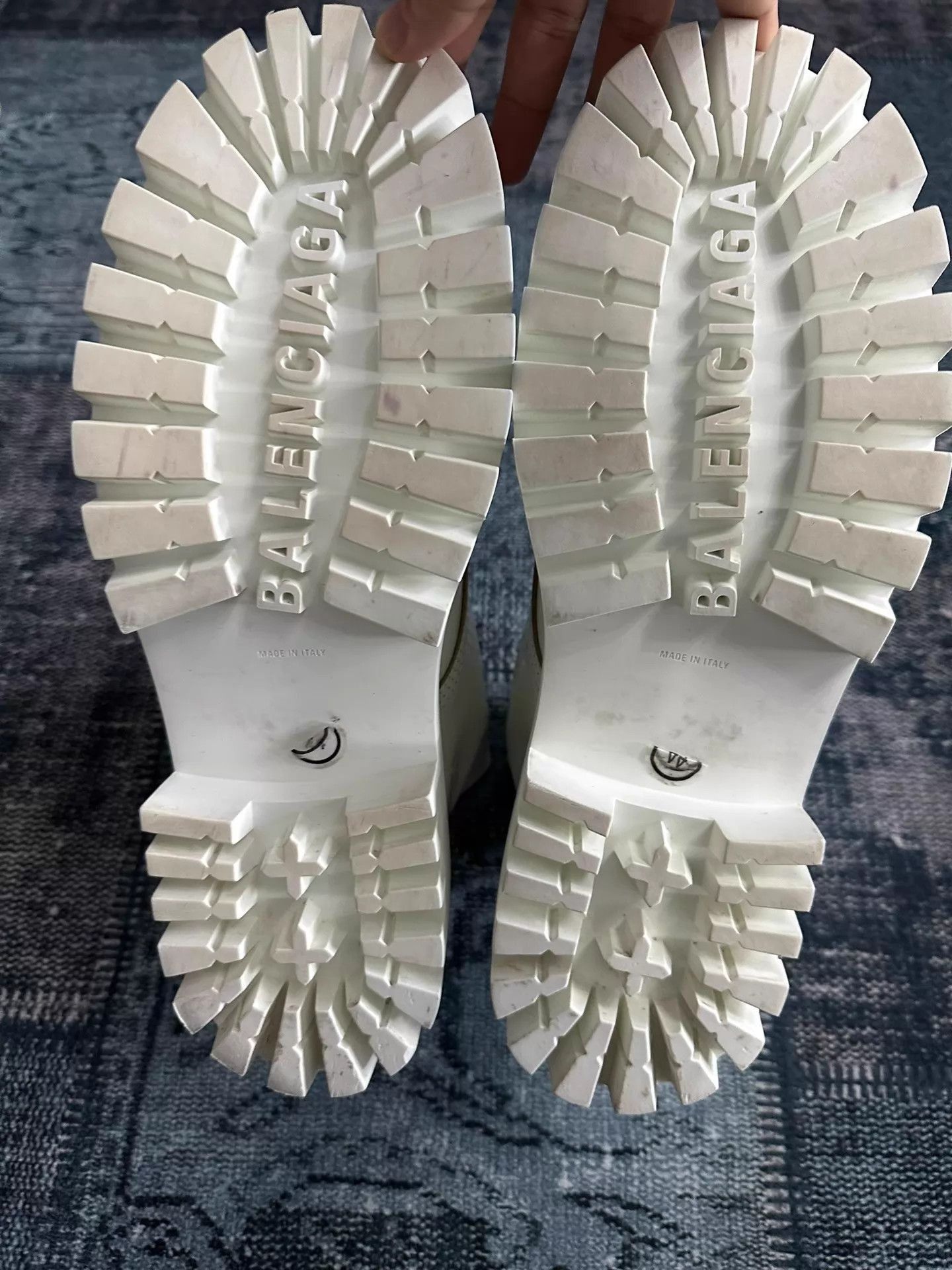 Balenciaga White Platform Lace-Up Boots Size 11 Size US 11 / EU 44 - 6 Thumbnail