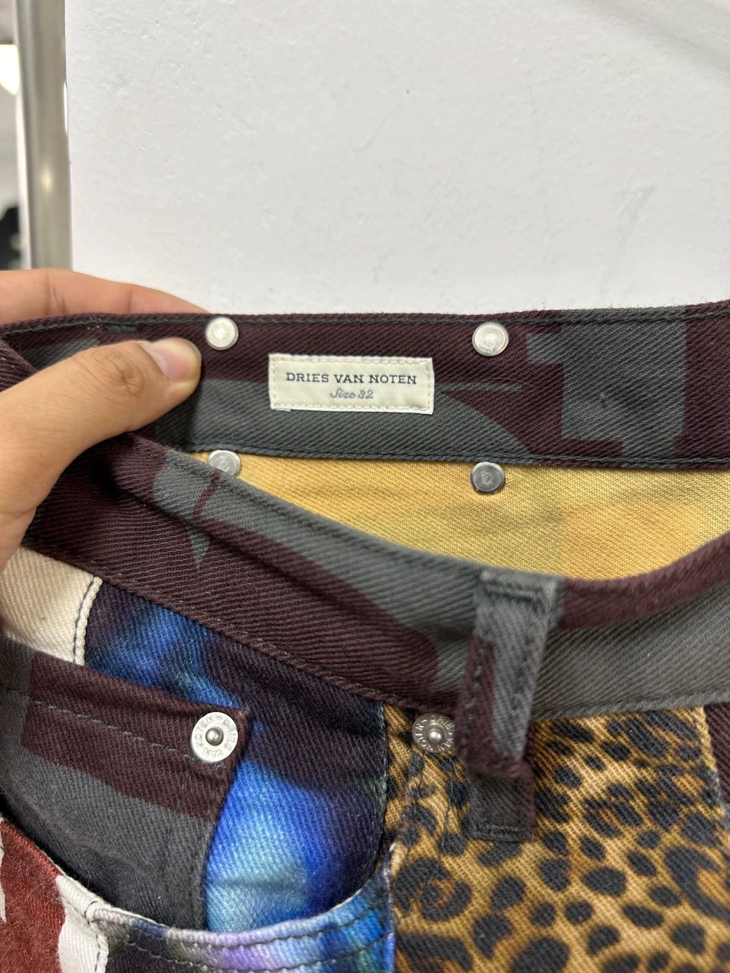 Dries Van Noten Multi-Color Patchwork Denim Pants Size 32 Size US 32 / EU 48 - 7 Thumbnail