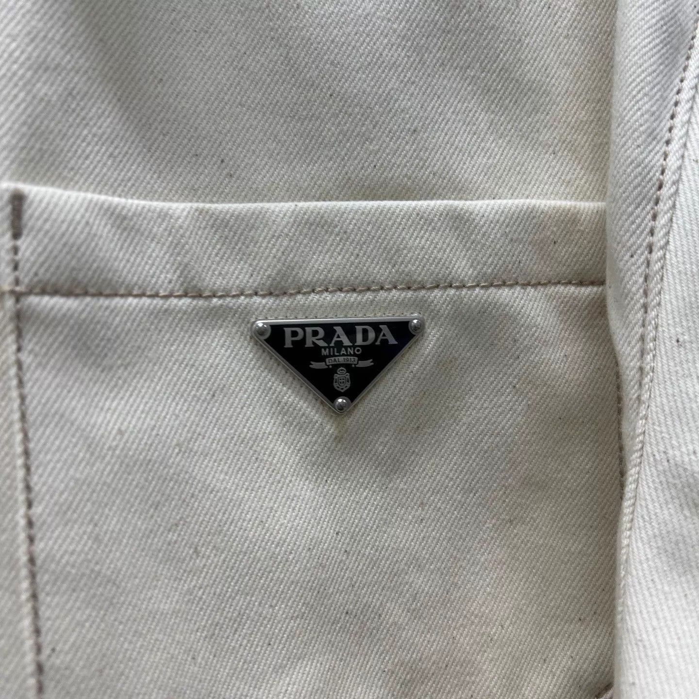 Prada White Long Sleeve Button-Up Shirt Size US L / EU 52-54 / 3 - 3 Thumbnail