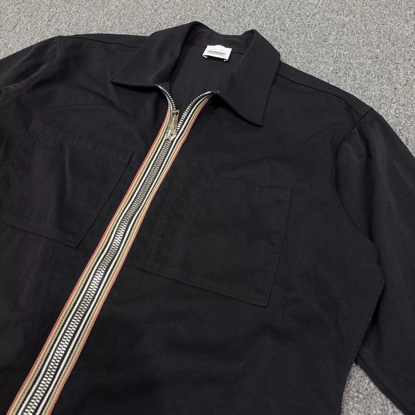 Burberry Black Long Sleeve Zip-Front Light Jacket Size US S / EU 44-46 / 1 - 2 Thumbnail