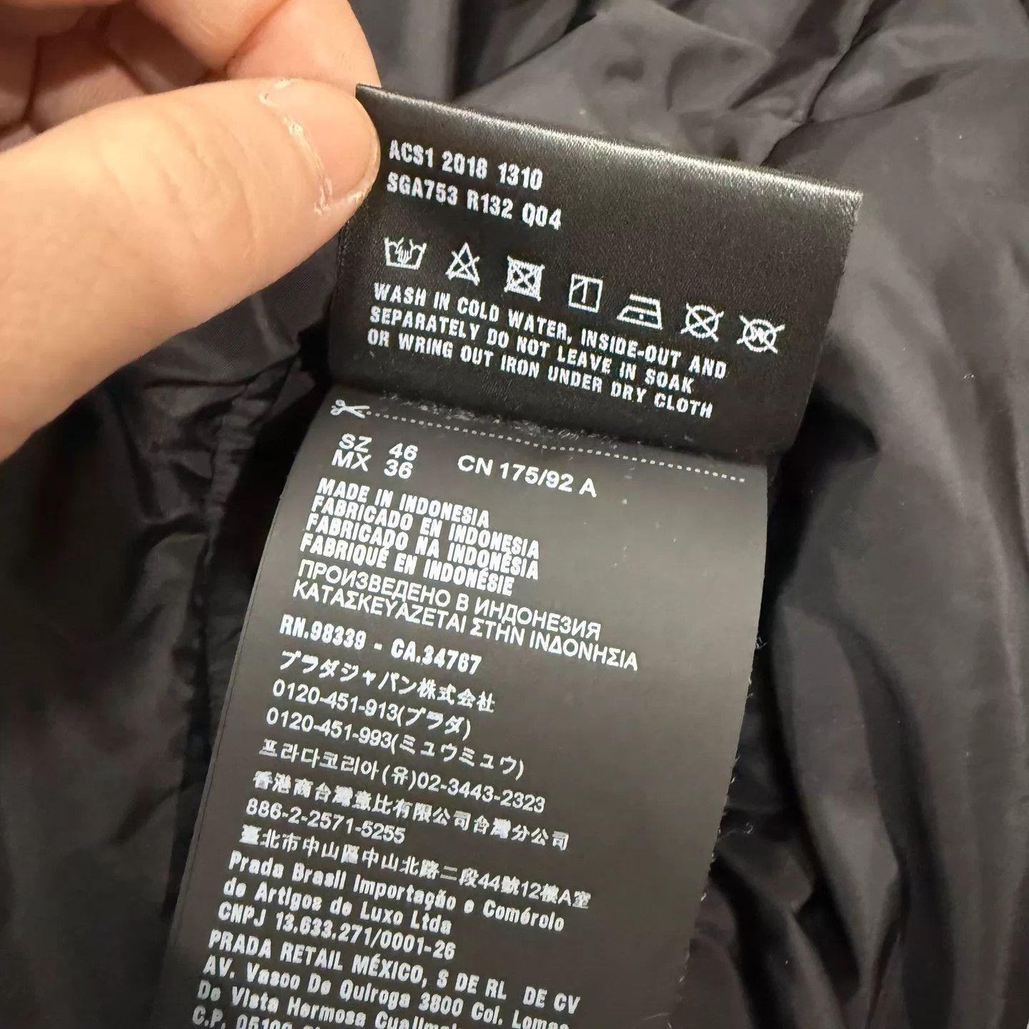 Prada Black Lightweight Zip-Up Jacket Size US S / EU 44-46 / 1 - 5 Thumbnail