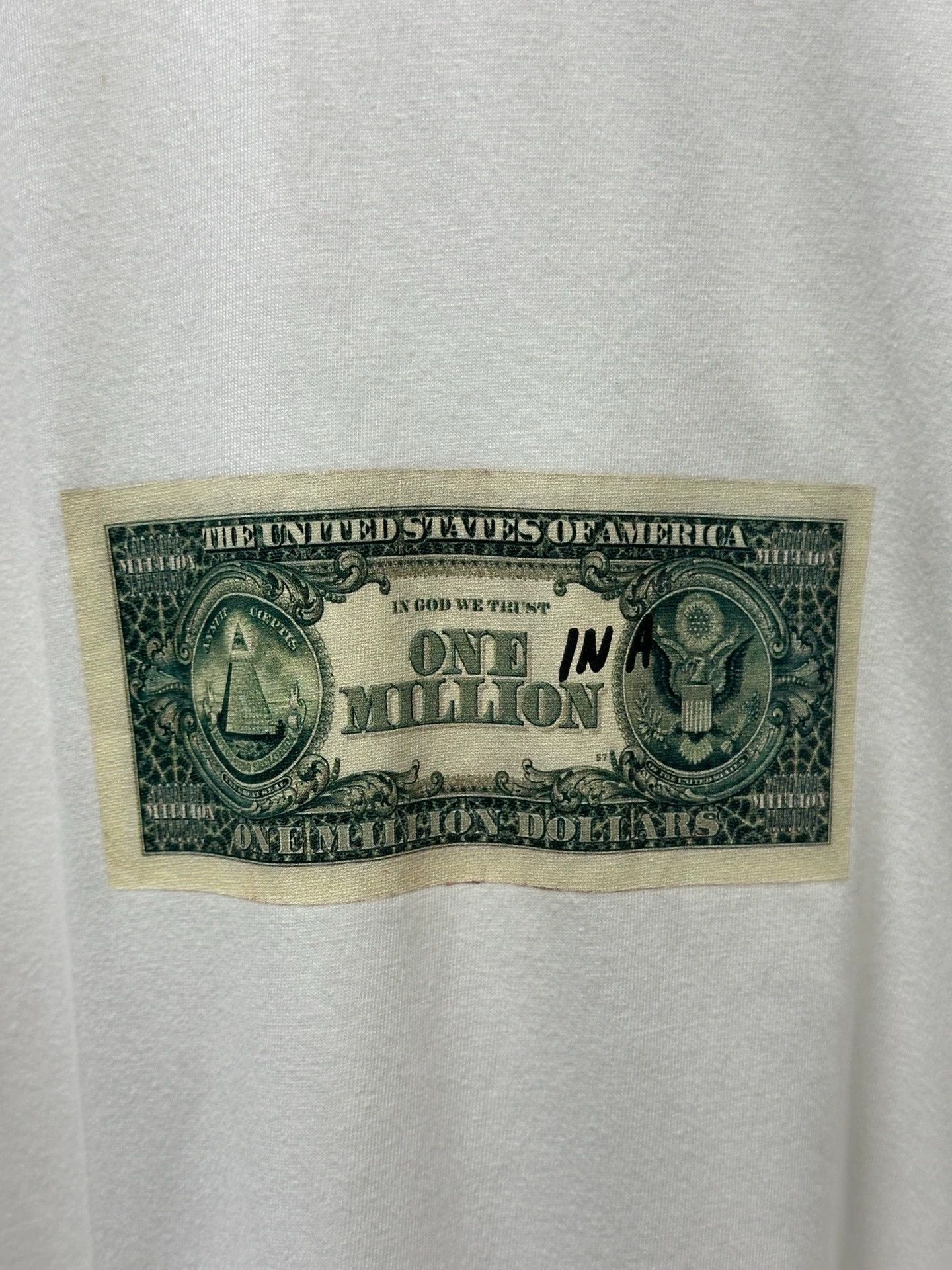 Vetements White Short Sleeve Shirt with Dollar Bill Print Size US S / EU 44-46 / 1 - 3 Thumbnail