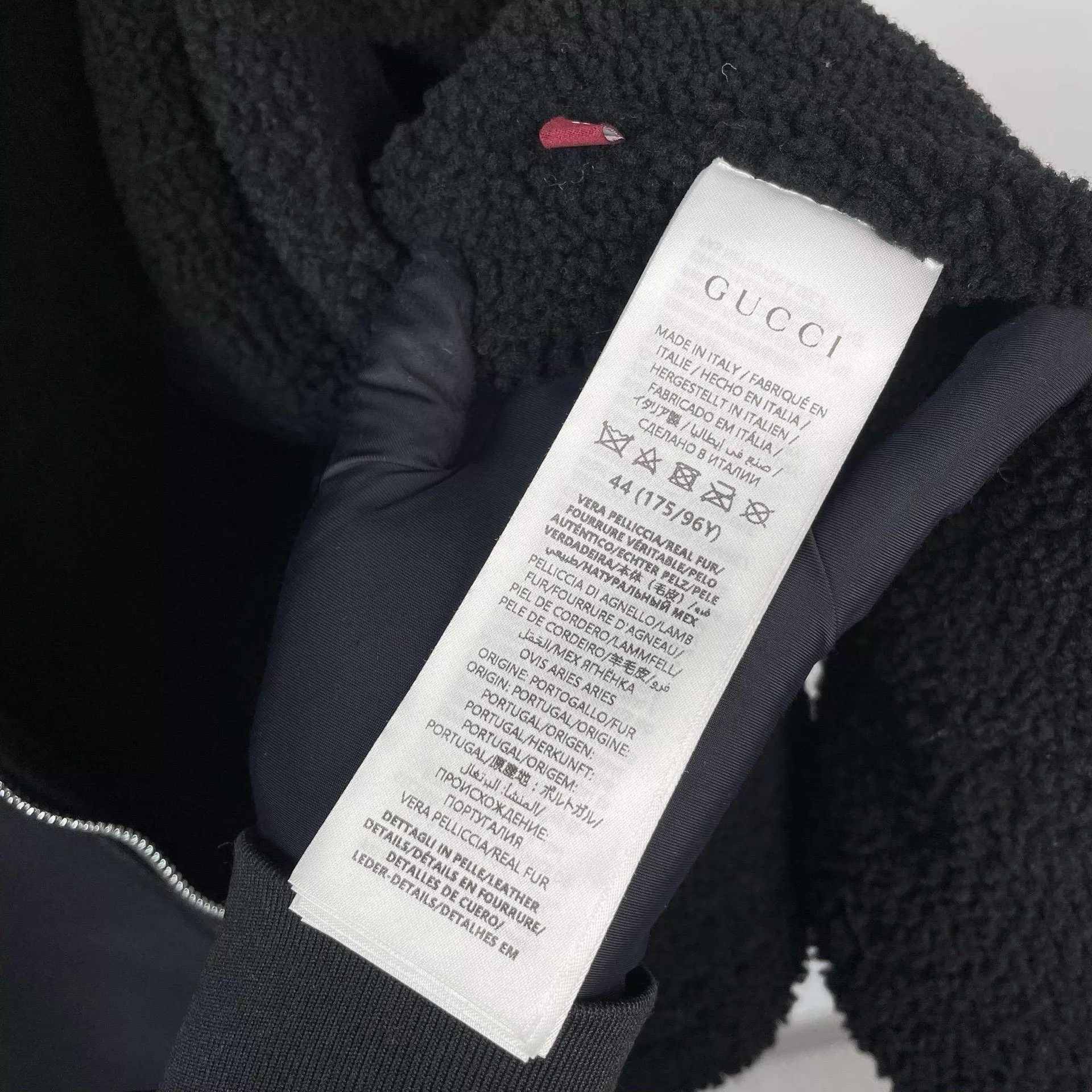 Gucci Black Leather Jacket with Shearling Collar Size US S / EU 44-46 / 1 - 4 Thumbnail
