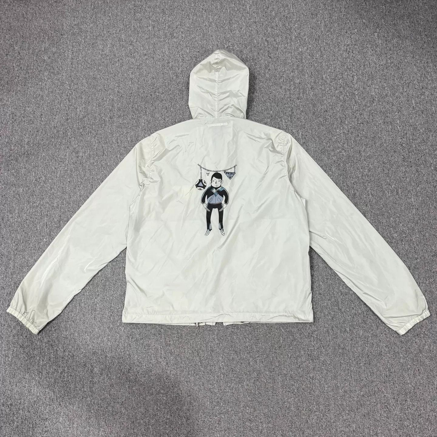 Prada Gray Hooded Light Jacket - XL Size US XL / EU 56 / 4 - 2 Thumbnail