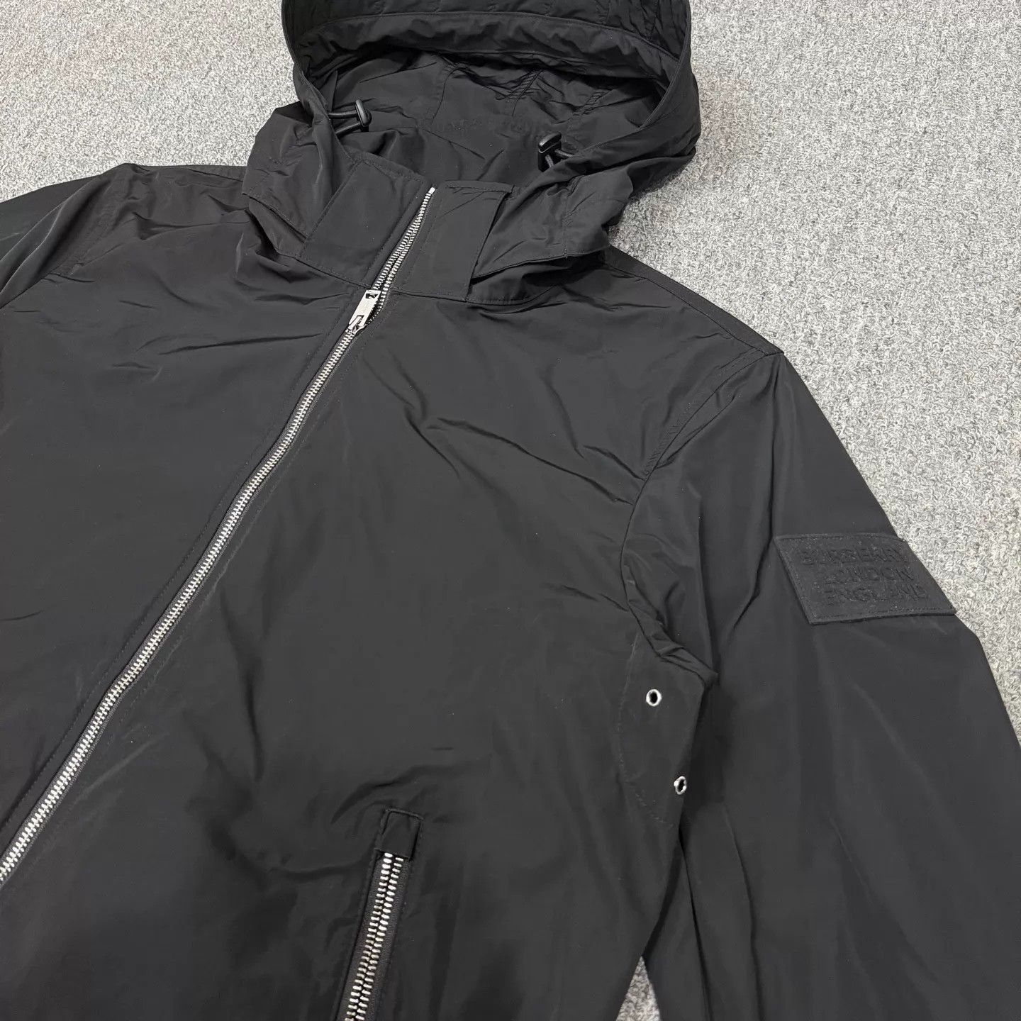 Burberry Black Hooded Zip-Up Jacket Size M Size US M / EU 48-50 / 2 - 3 Thumbnail
