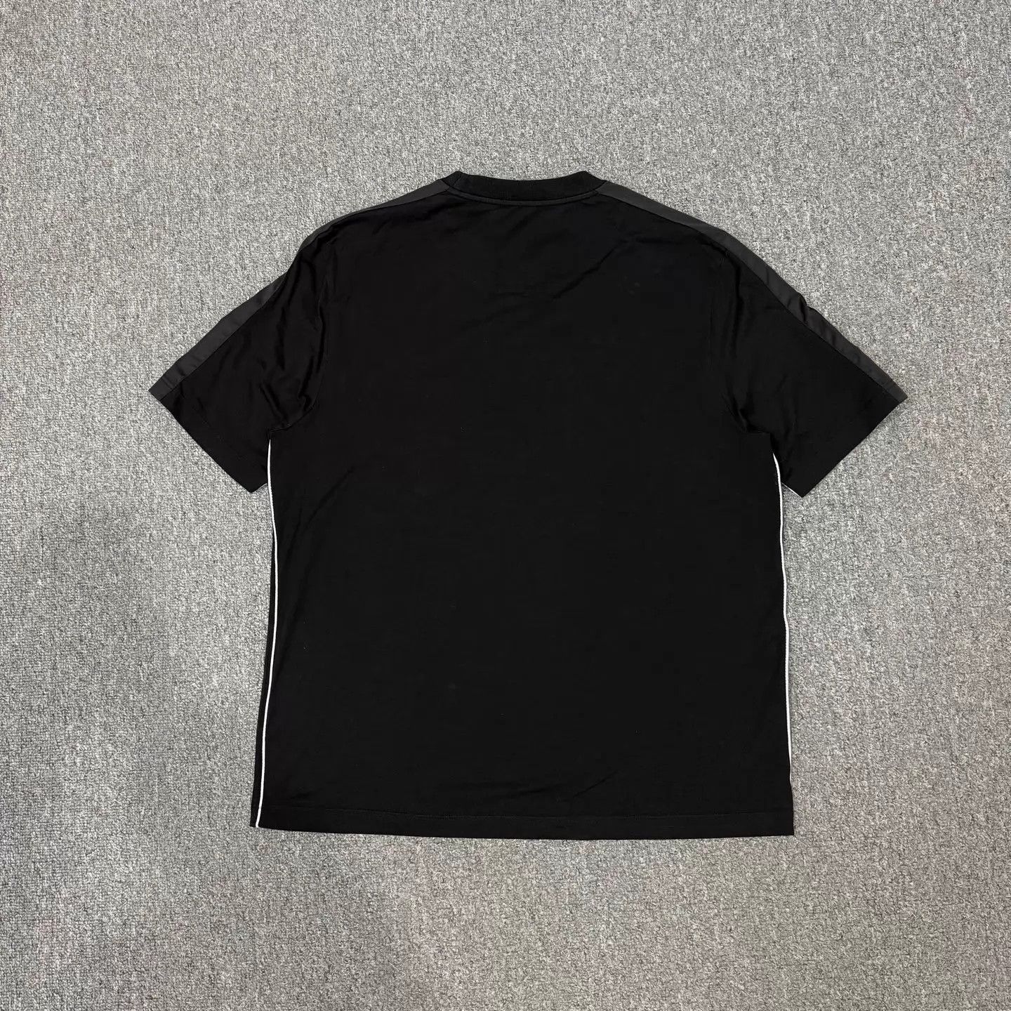 Prada Black Short-Sleeve Shirt with White Stripes Size US L / EU 52-54 / 3 - 2 Thumbnail