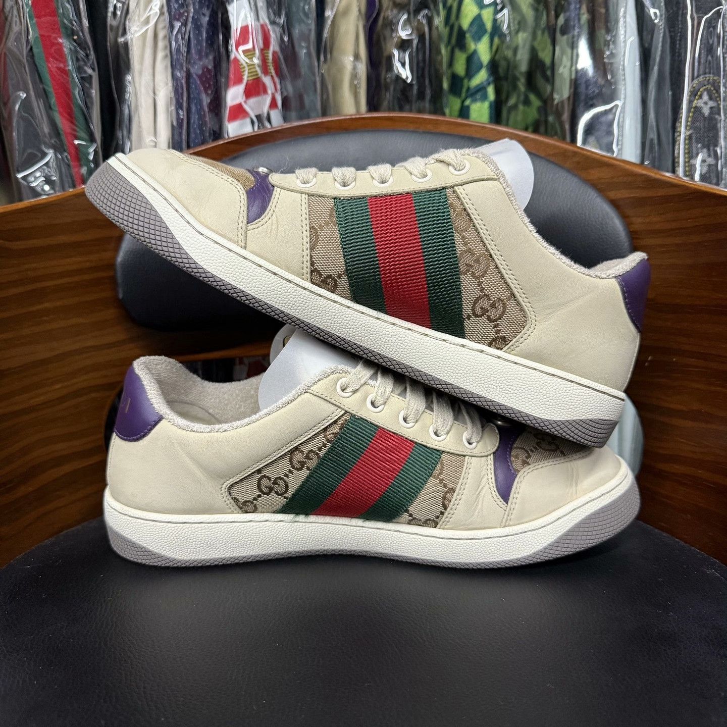 Gucci Gucci Purple Lowtop Sneakers 40 Men Size US 7.5 / EU 40-41 - 7 Thumbnail